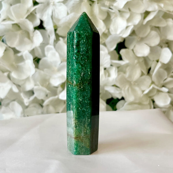 Green Fuchsite Polished Point Crystals