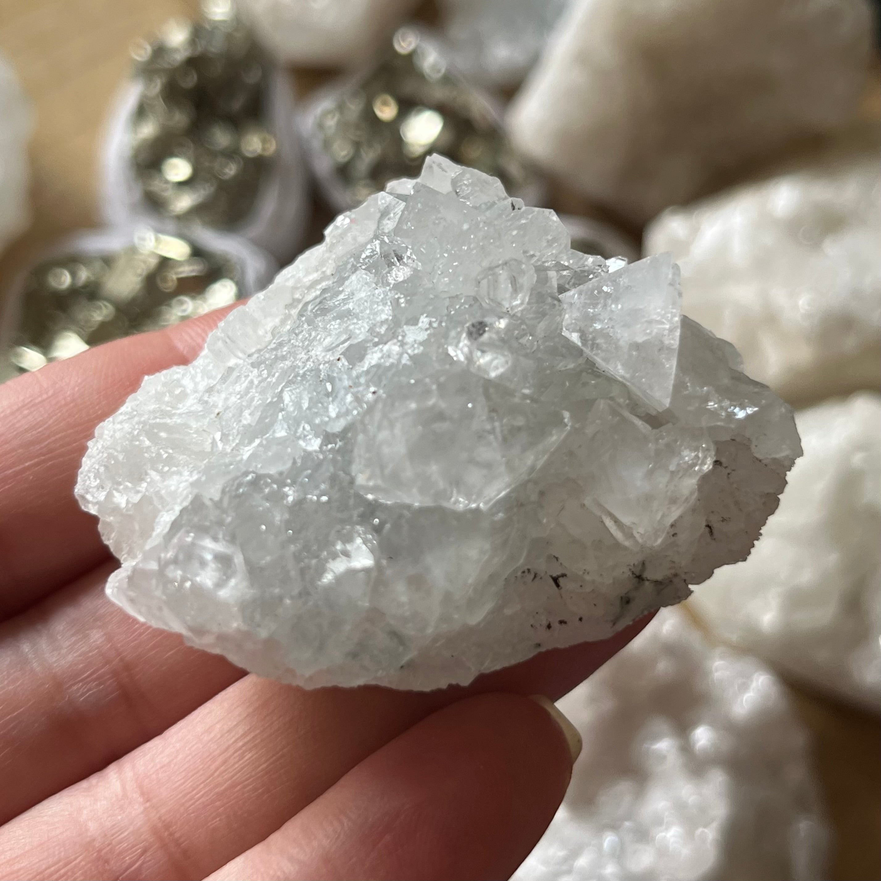 apophyllite cluster for meditation and anxiety