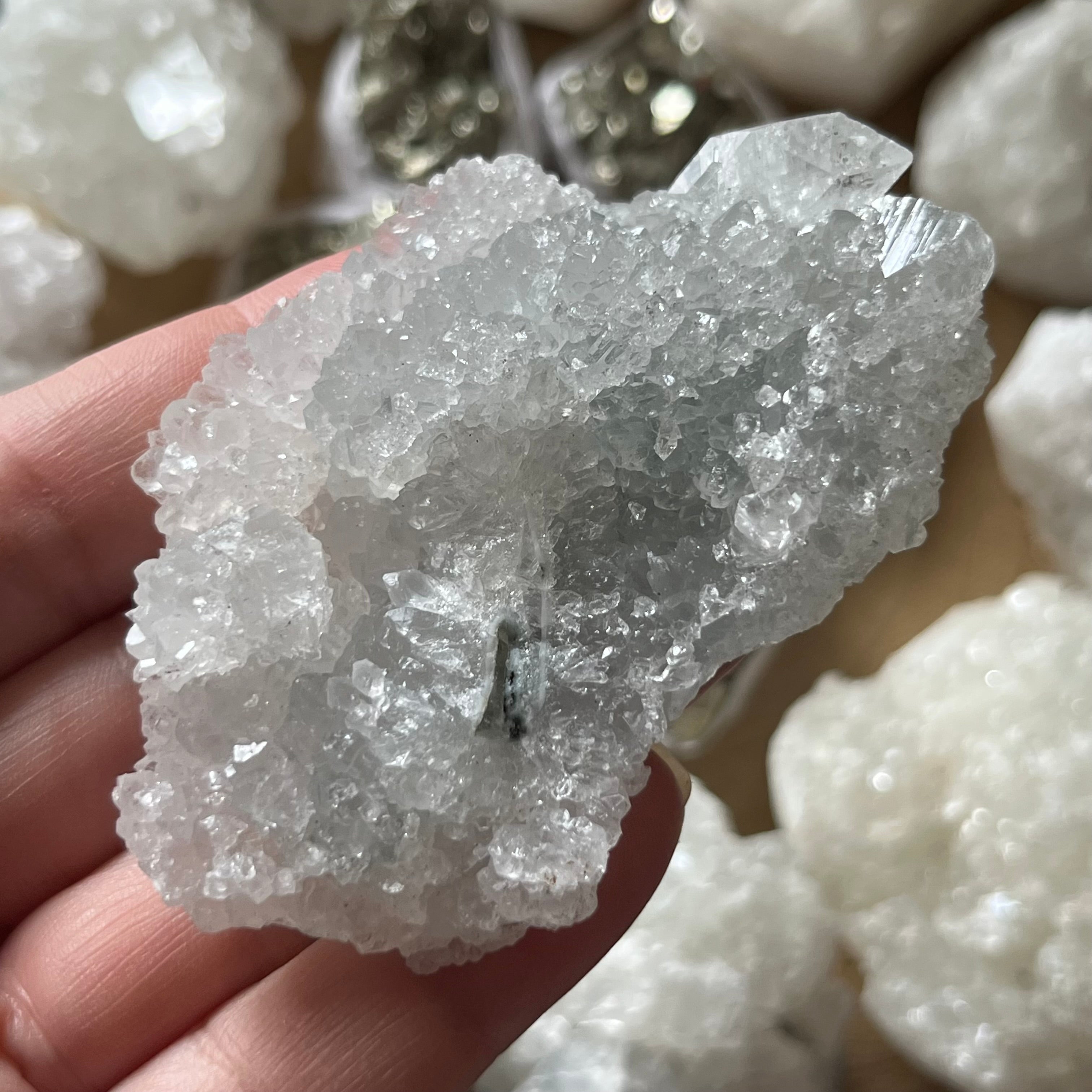 apophyllite cluster for meditation and anxiety