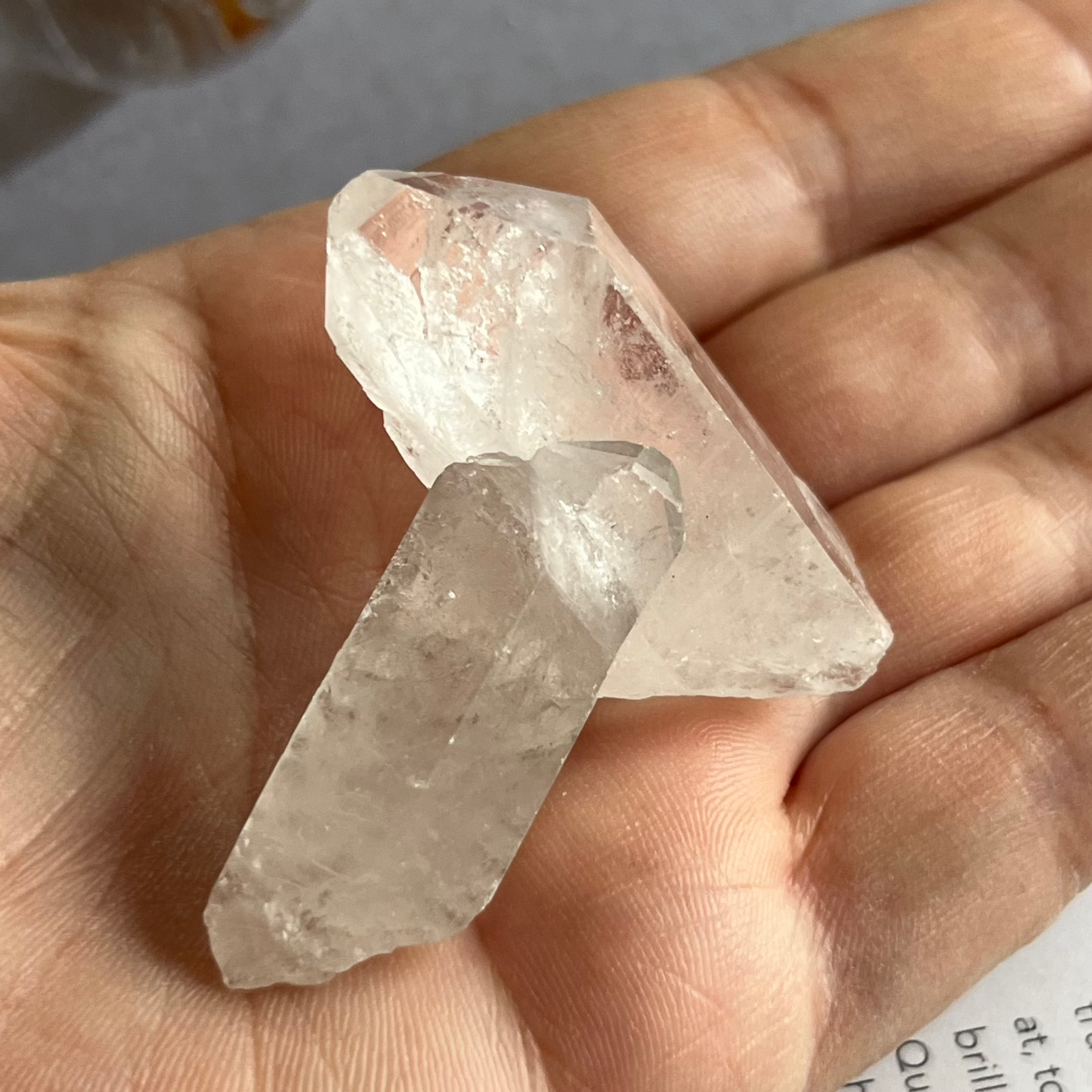 Quartz Cluster - Intuition & Wisdom 1- 5cm x 4cm Crystals
