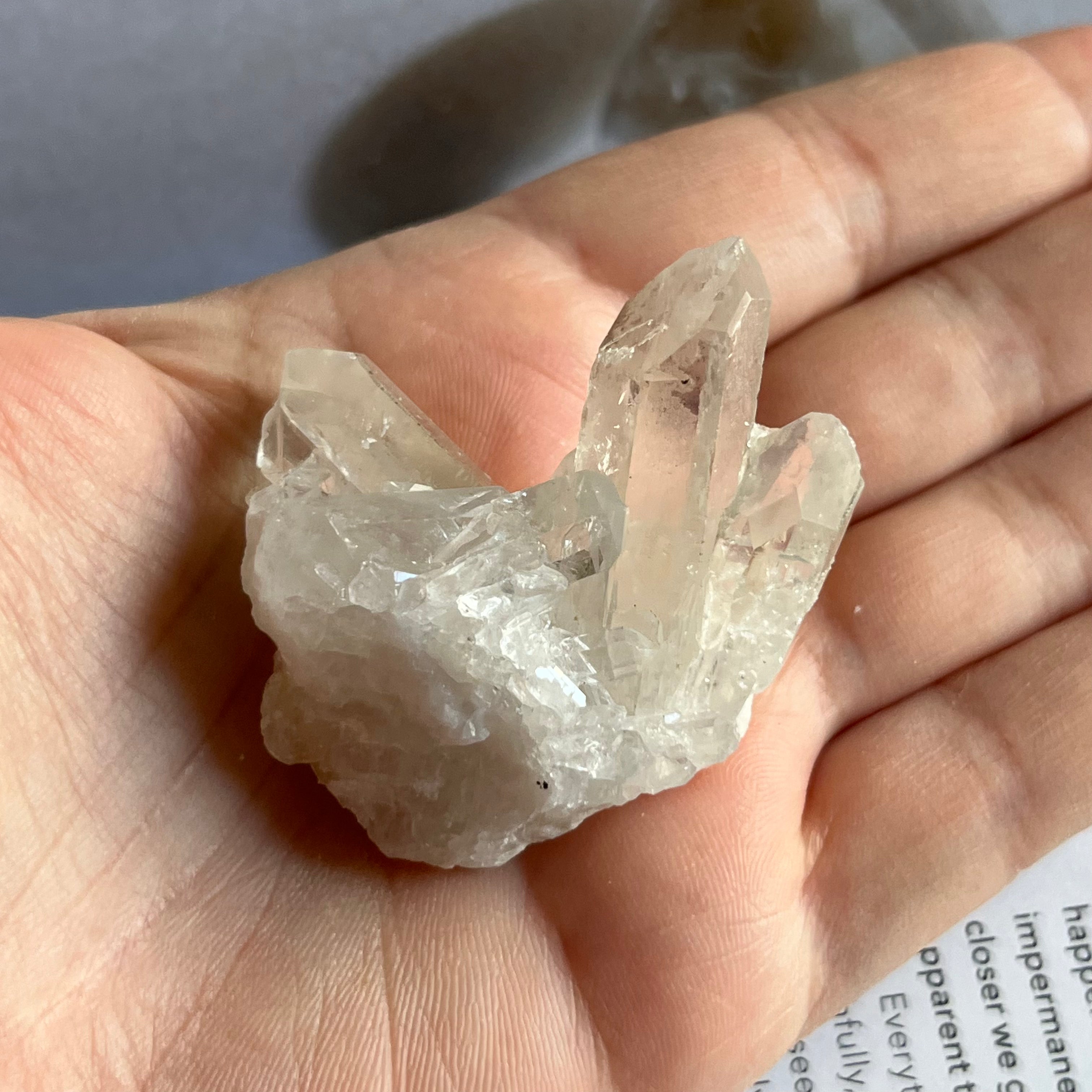 Quartz Cluster - Intuition & Wisdom 3- 3.6cm x 4.2cm Crystals