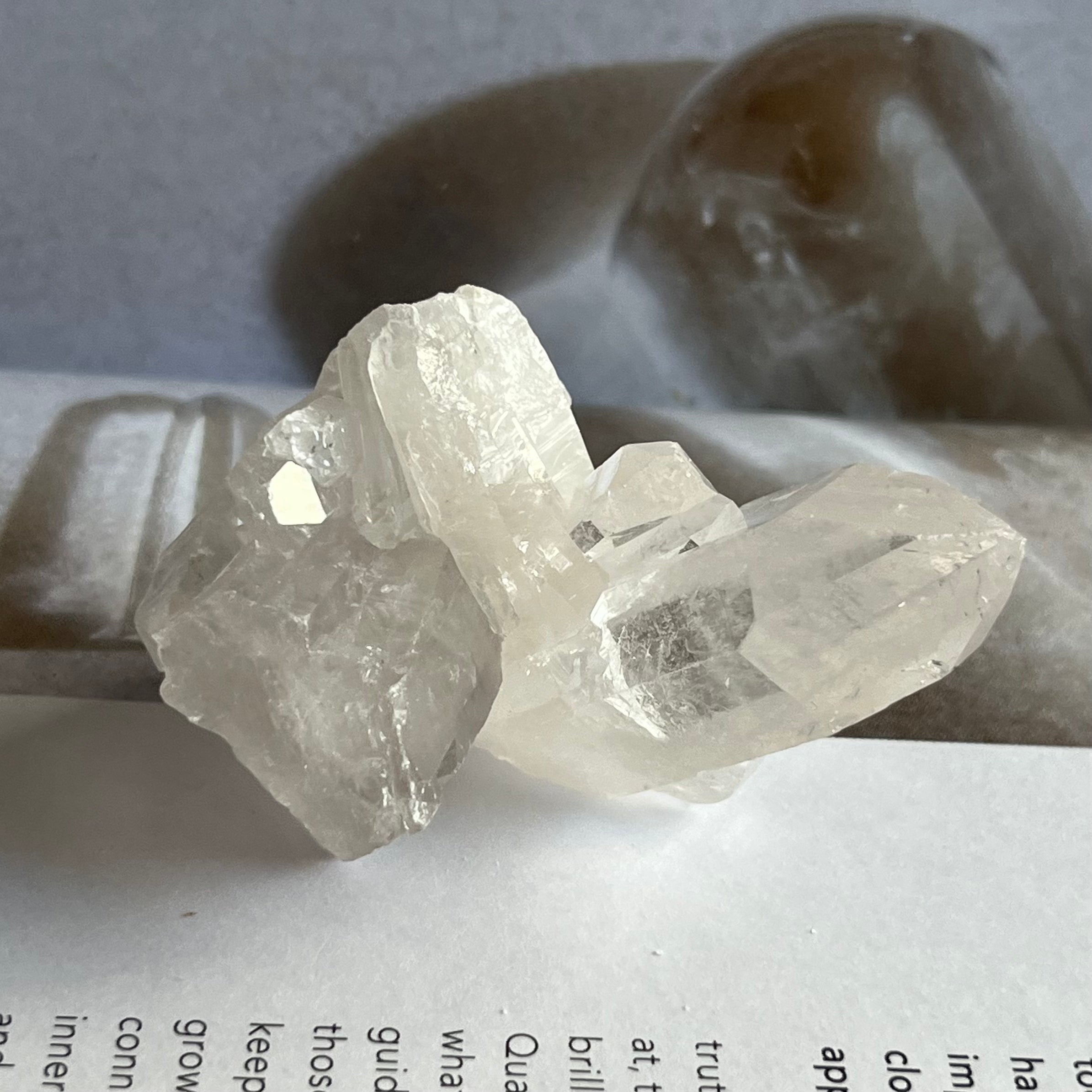 Quartz Cluster - Intuition & Wisdom 2- 5.2cm x 4.2cm Crystals