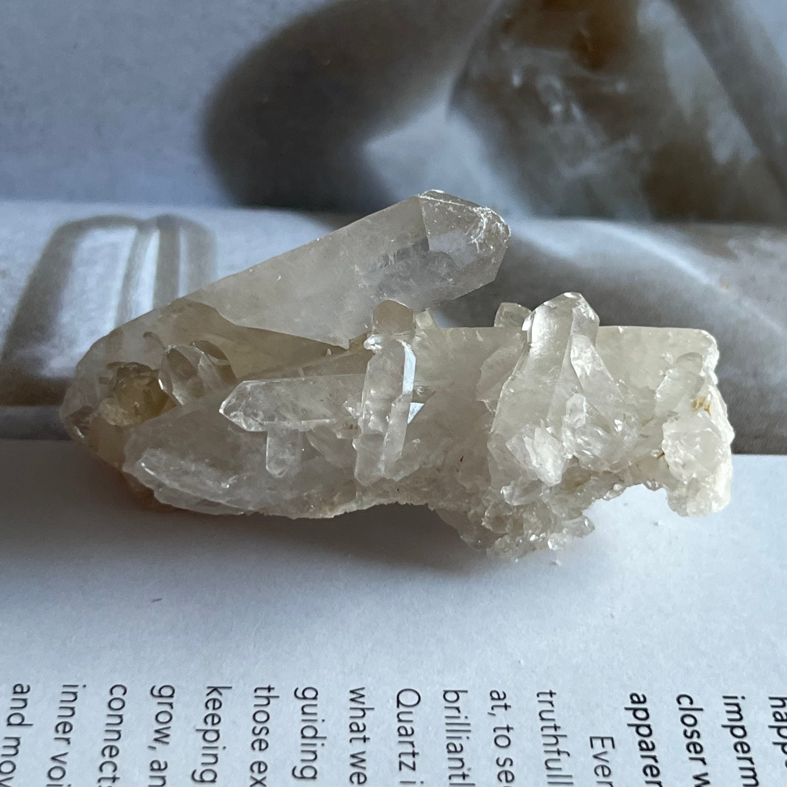 Quartz Cluster - Intuition & Wisdom 4- 8.6m x 1.4cm Crystals