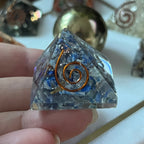 Lapis Lazuli Orgonite Pyramid - Spiritual Elevation & Friendship