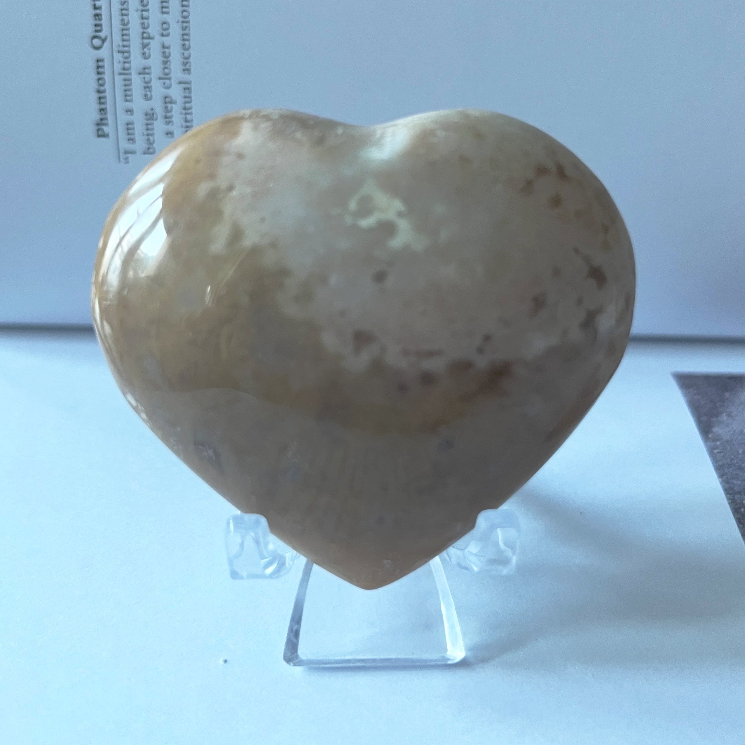 Flower Agate Heart - Creativity & Self-Discovery