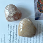 Flower Agate Heart - Creativity & Self-Discovery
