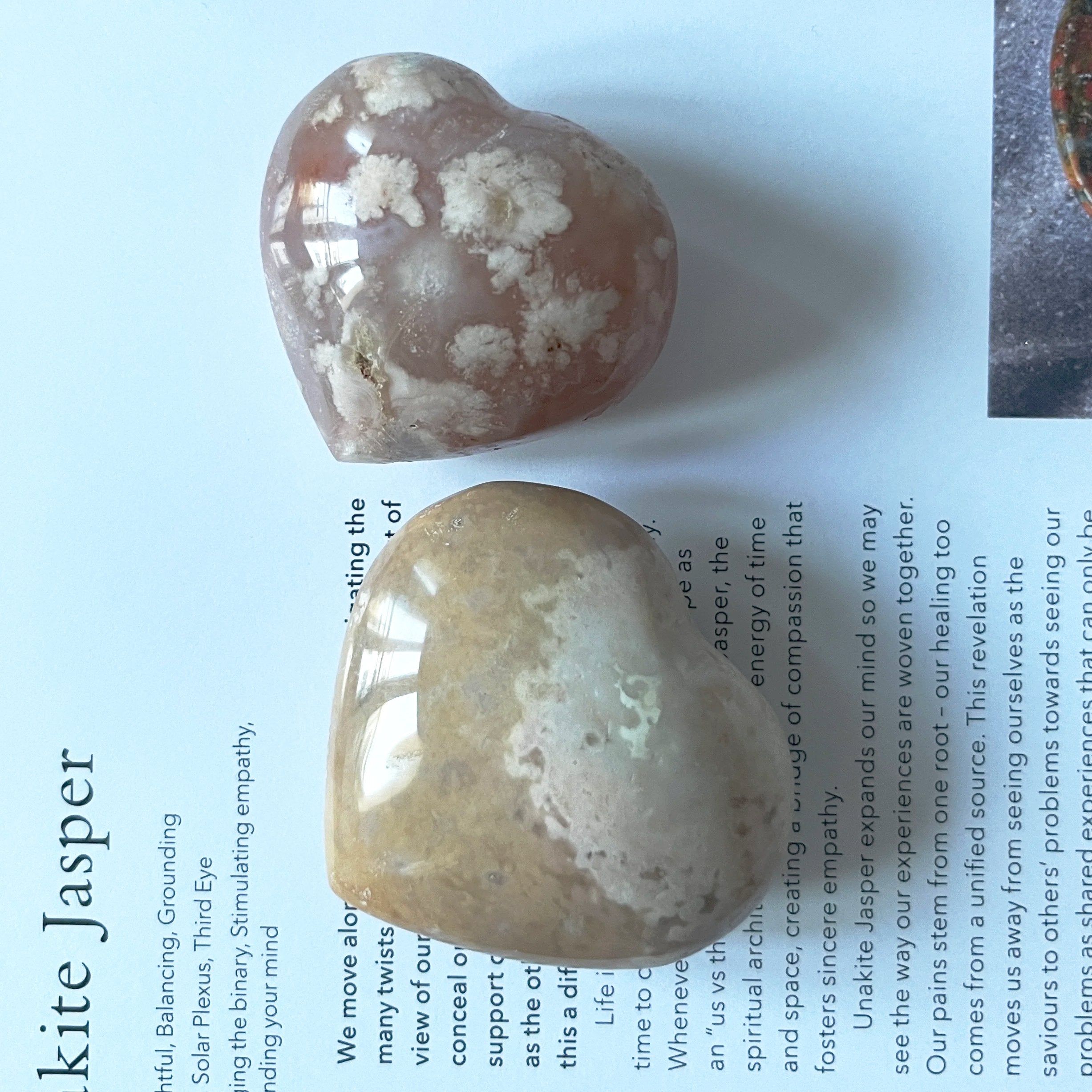 Flower Agate Heart - Creativity & Self-Discovery