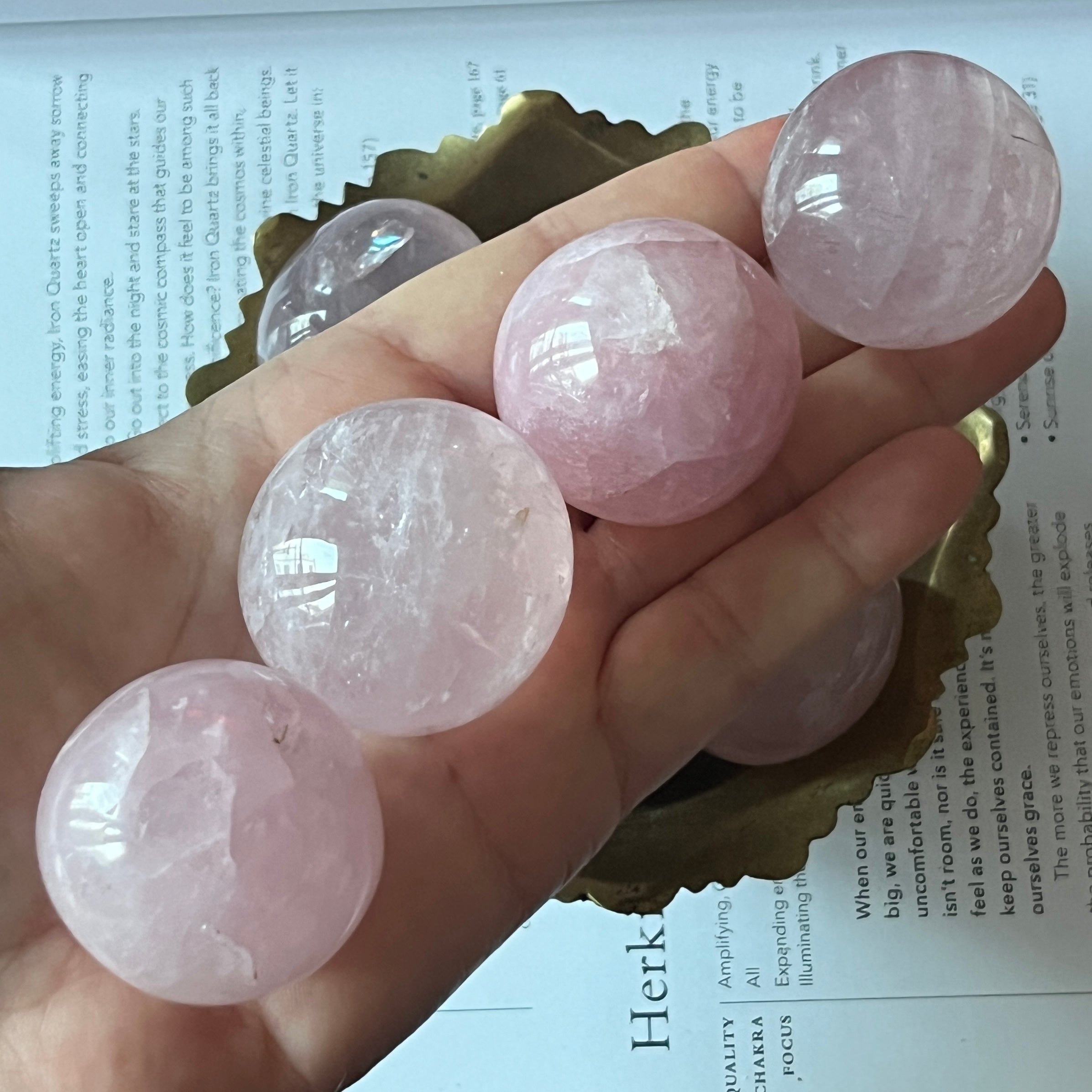 Rose Quartz Round Tumblestones - Universal & Unconditional Love
