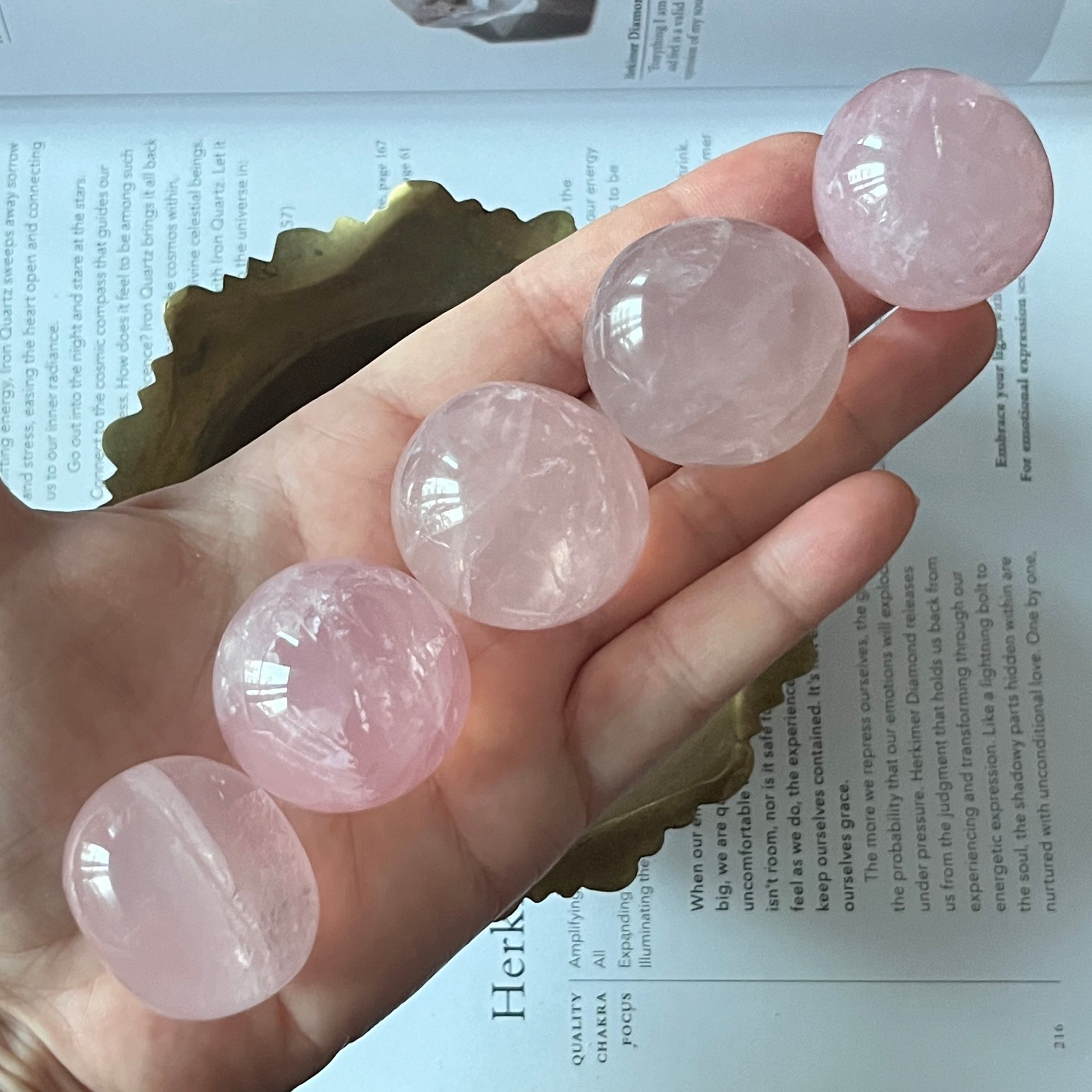 Rose Quartz Round Tumblestones - Universal & Unconditional Love