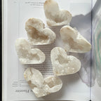White Quartz Drusy Geode Heart (Medium)