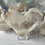White Quartz Drusy Geode Heart (Medium)