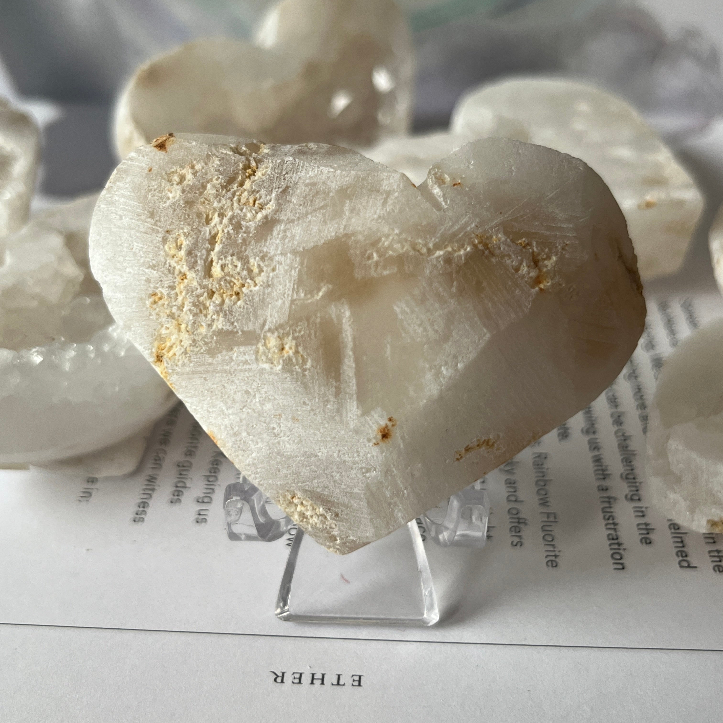 White Quartz Drusy Geode Heart (Medium)