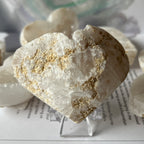 White Quartz Drusy Geode Heart (Medium)