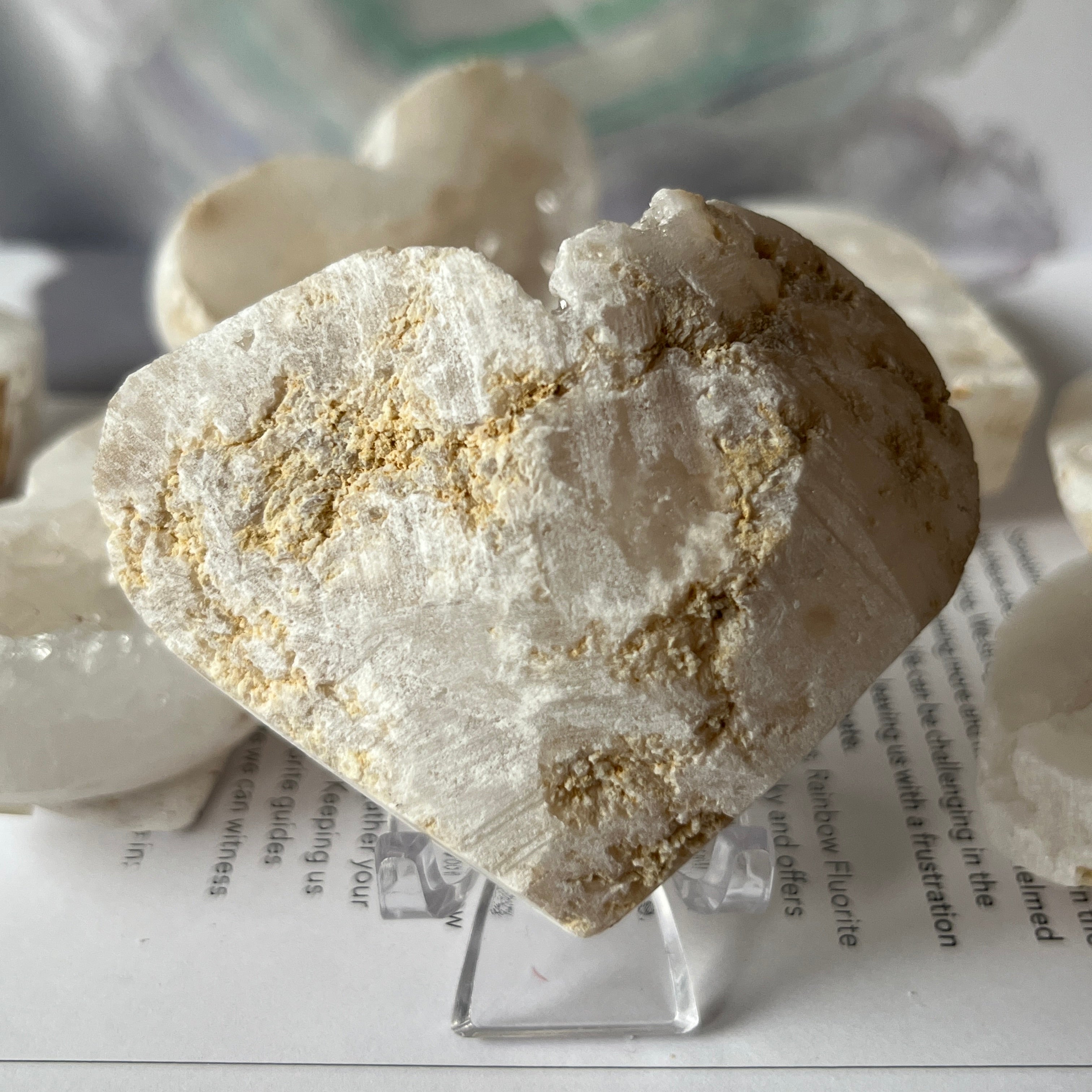 White Quartz Drusy Geode Heart (Medium)