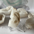 White Quartz Drusy Geode Heart (Medium)