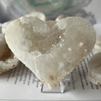 White Quartz Drusy Geode Heart (Medium)