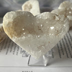 White Quartz Drusy Geode Heart (Small)
