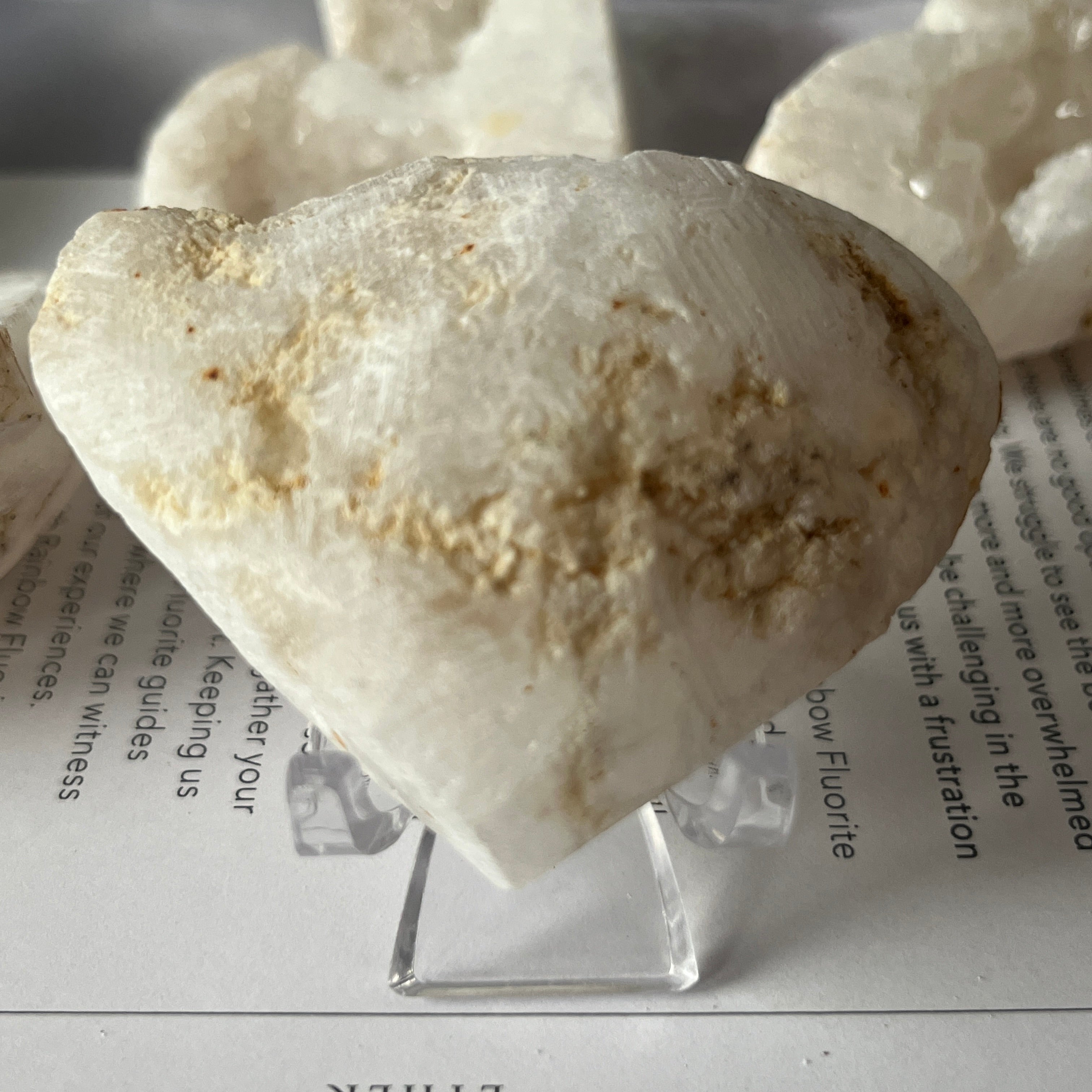 White Quartz Drusy Geode Heart (Small)