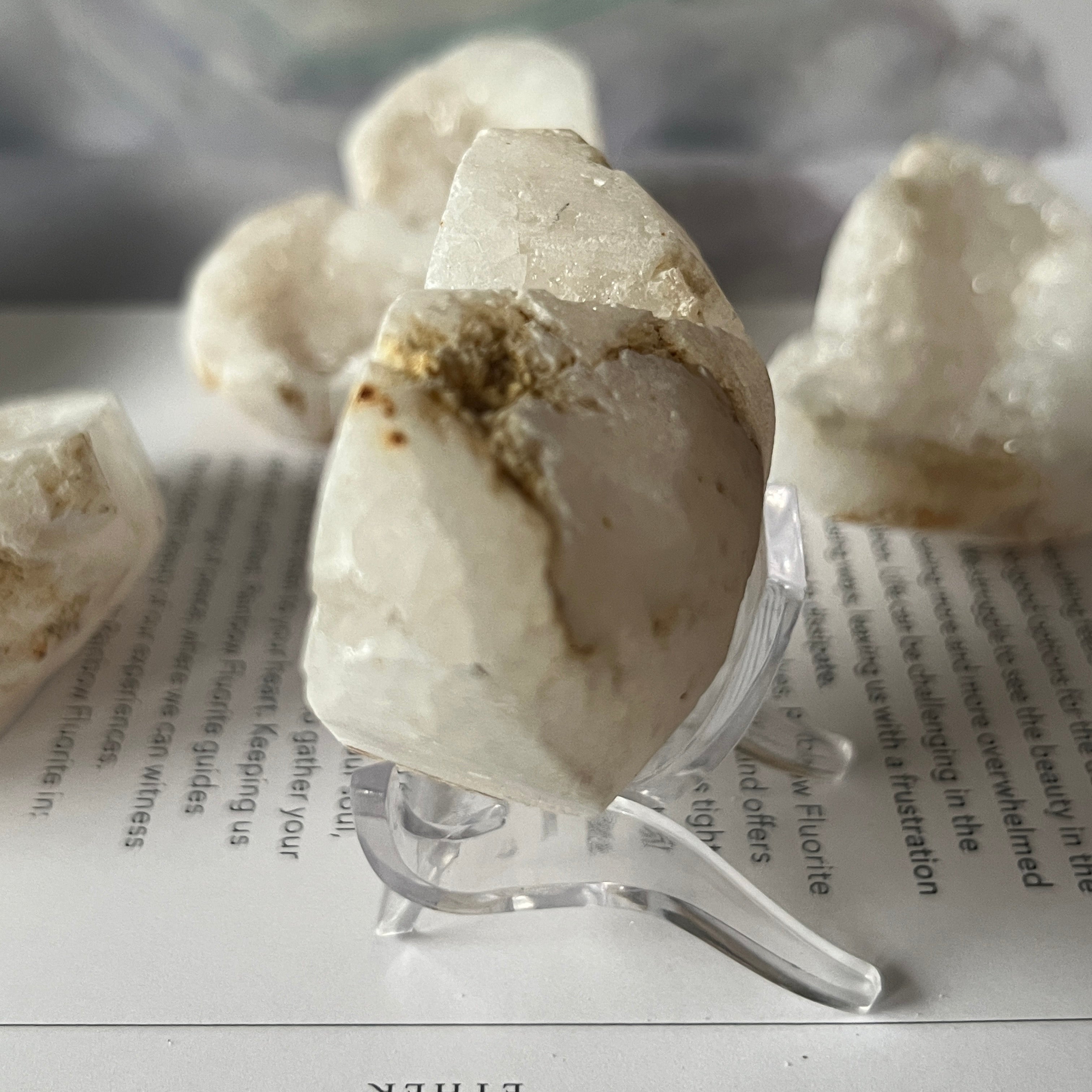 White Quartz Drusy Geode Heart (Small)