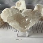 White Quartz Drusy Geode Heart (Small)
