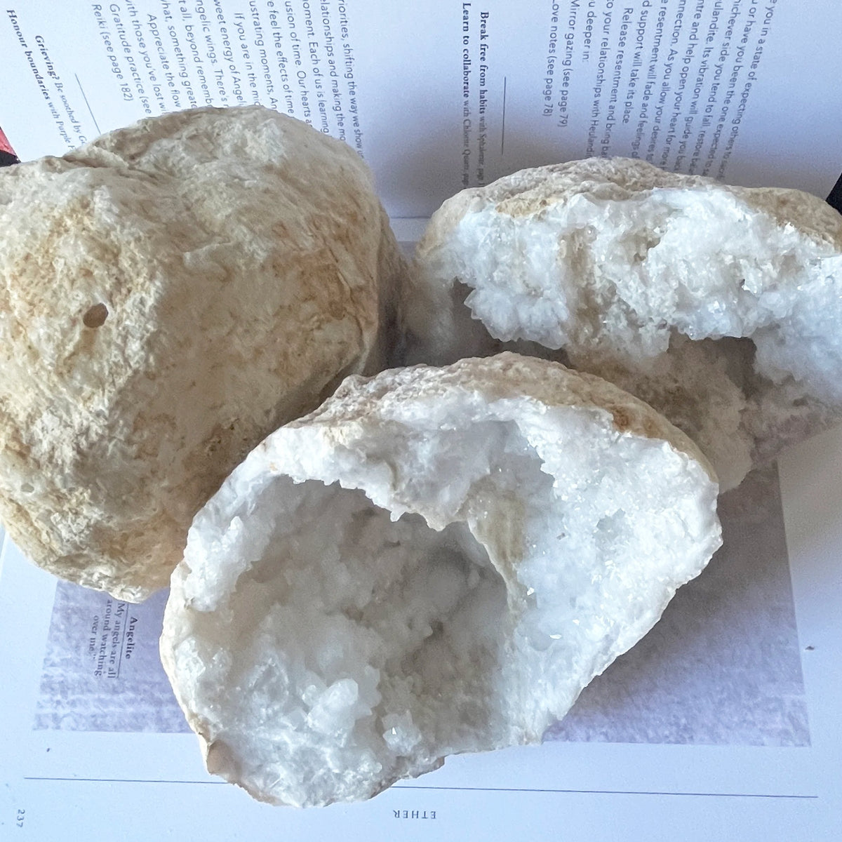 White Quartz Geode (Half) - Intuition & Wisdom