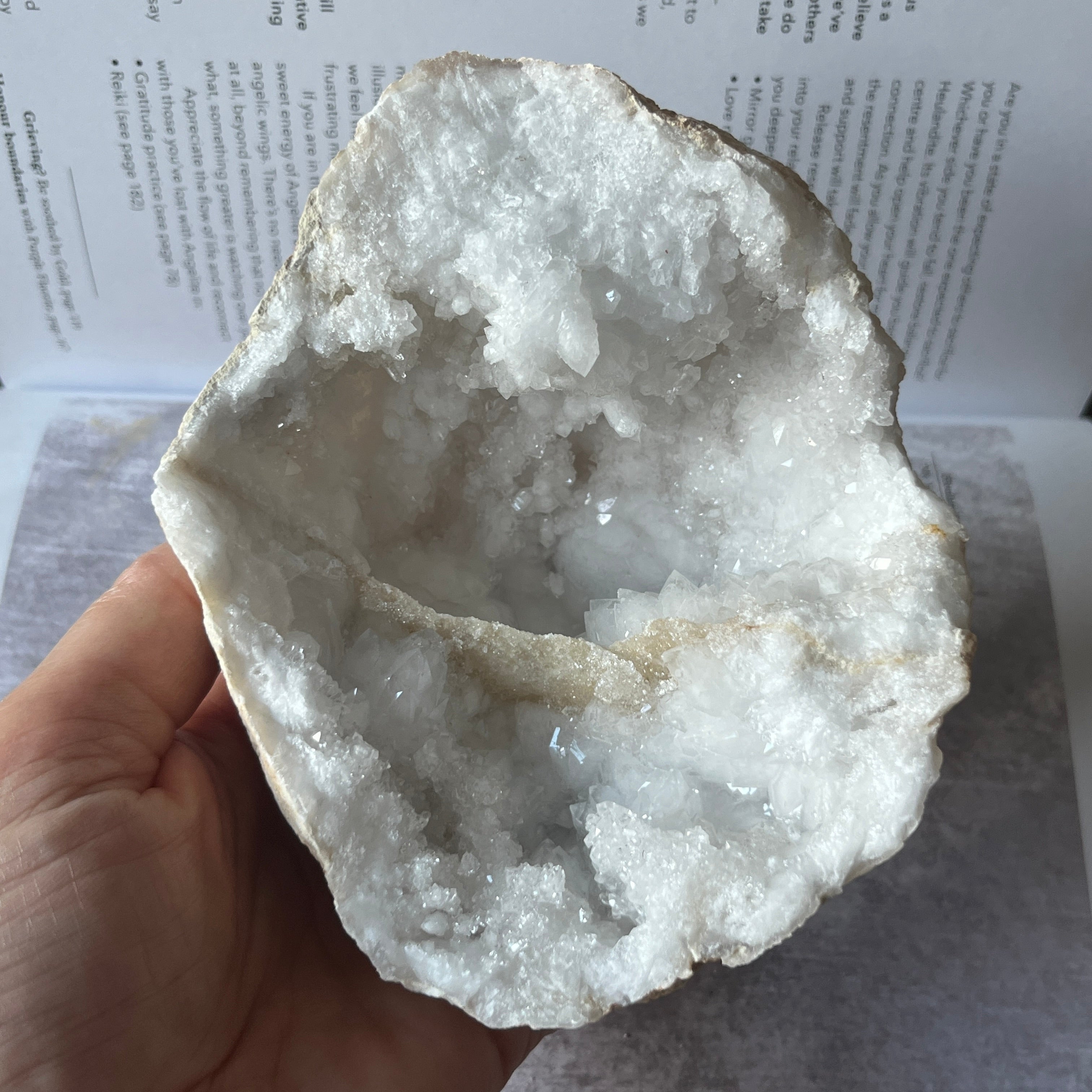 White Quartz Geode (Half) - Intuition & Wisdom