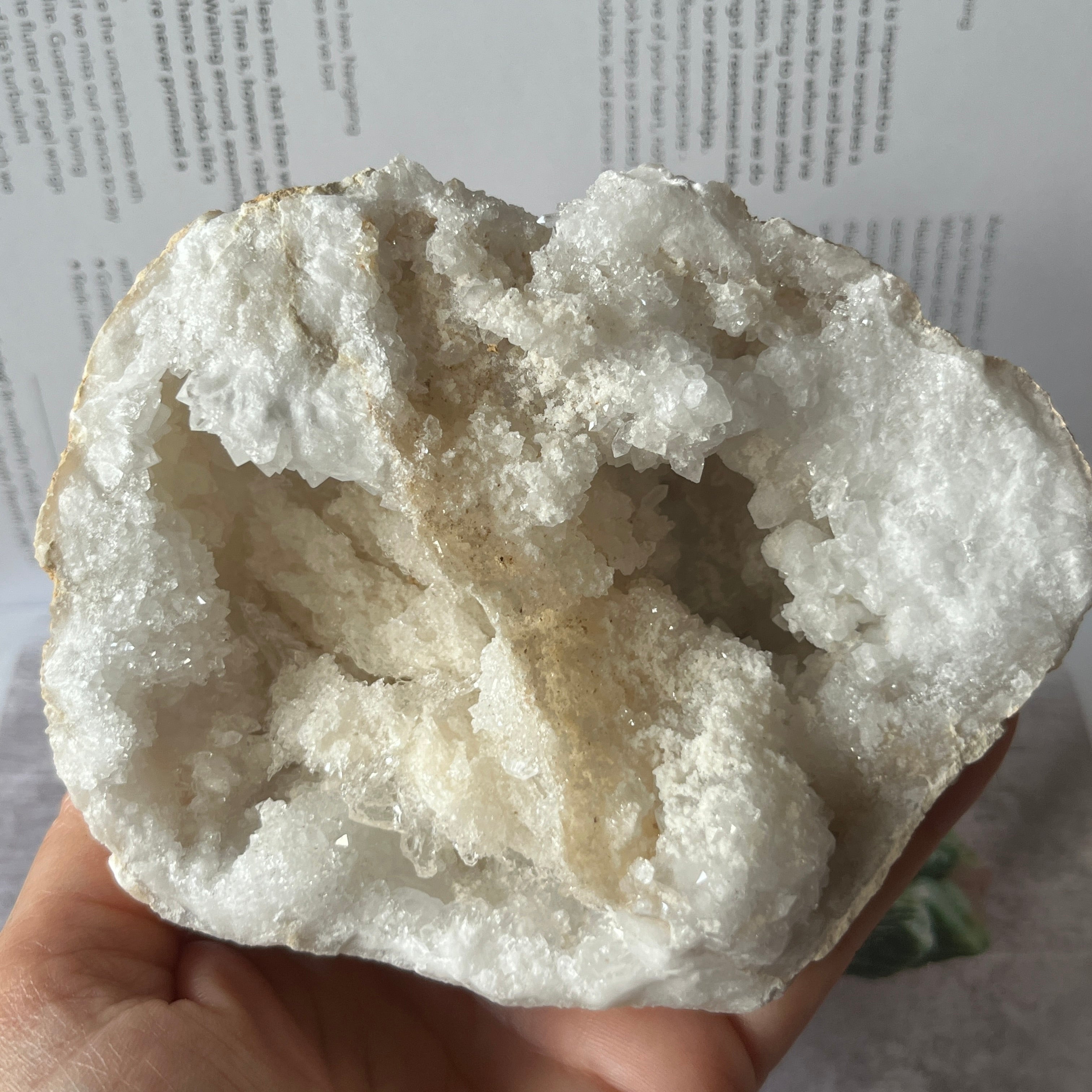 White Quartz Geode (Half) - Intuition & Wisdom