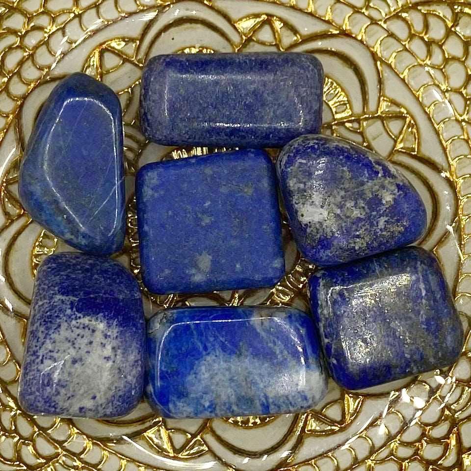 Lapis Lazuli Tumblestones - Spiritual Elevation & Wisdom Medium Crystals