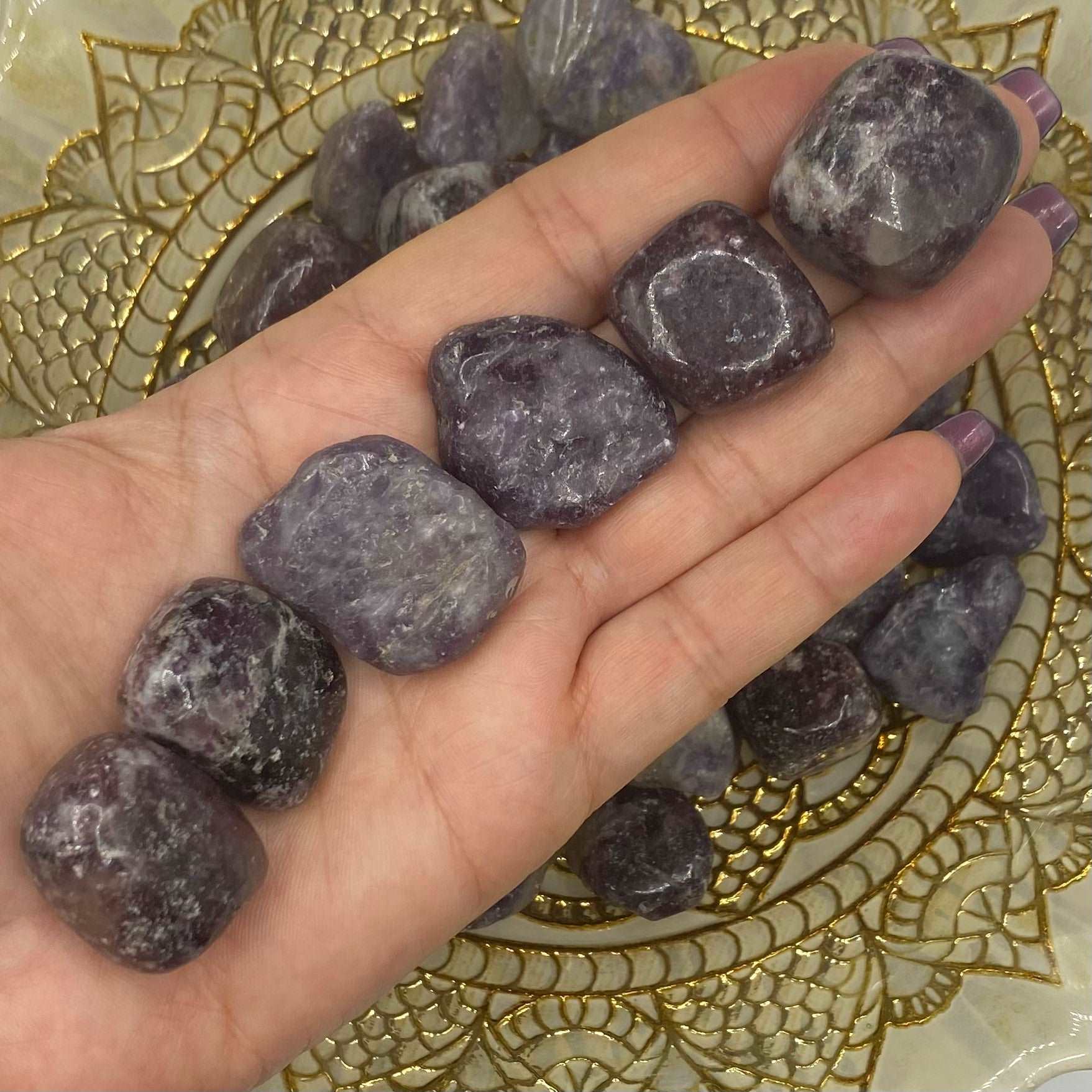Lepidolite Tumblestones - Transmutation & Happiness Crystals