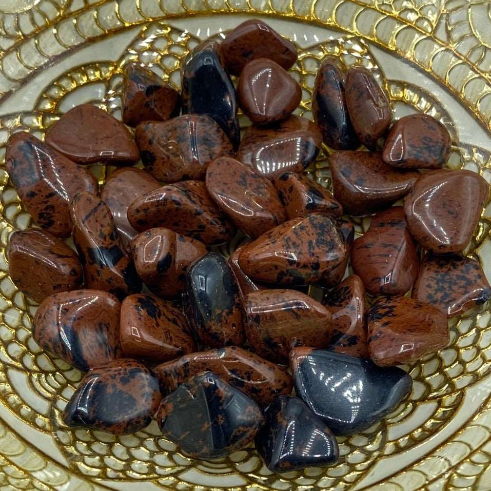 Mahogany Obsidian Tumblestones - Grounding & Protection Crystals