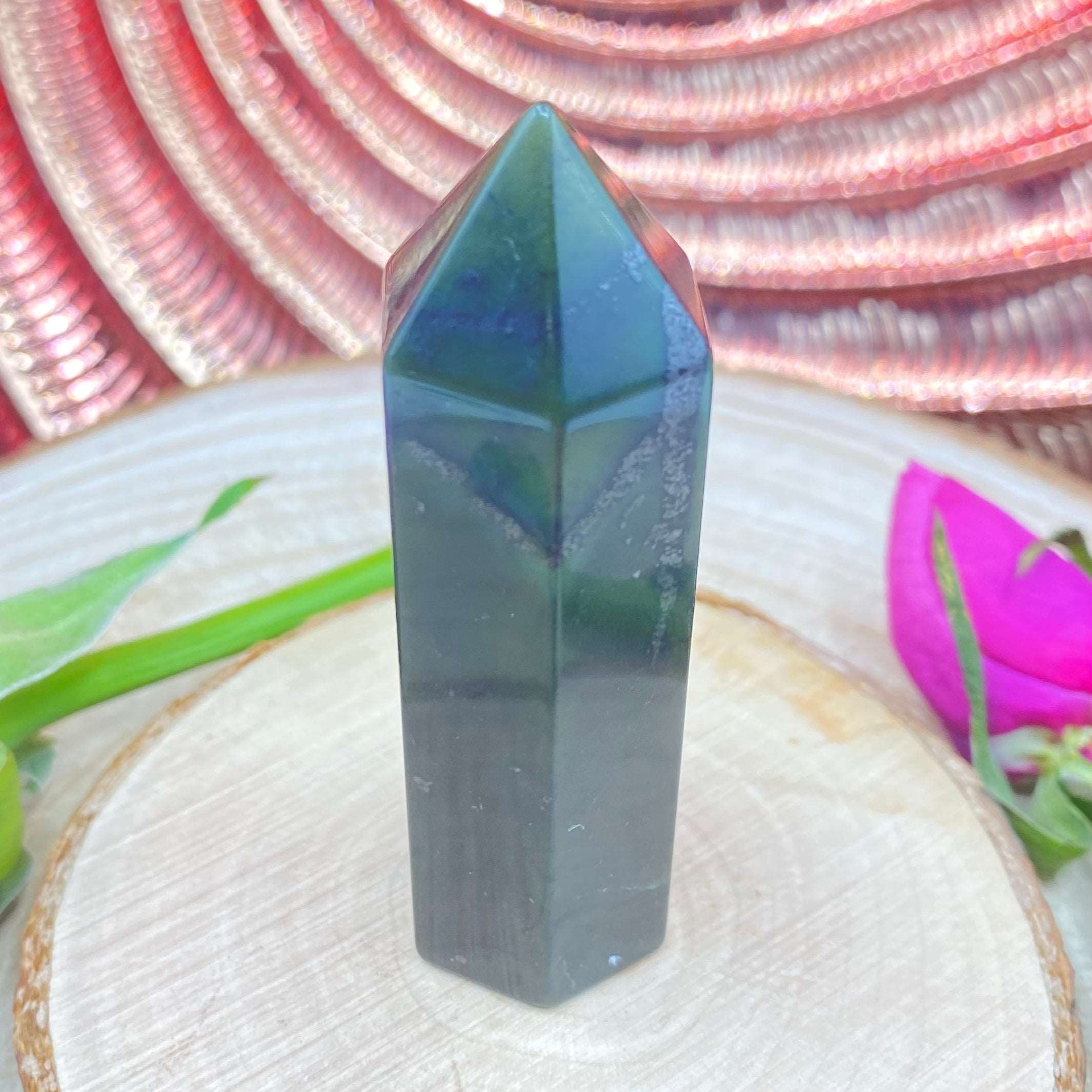 Nephrite Jade Polished Point - Dreams & Tranquility Crystals