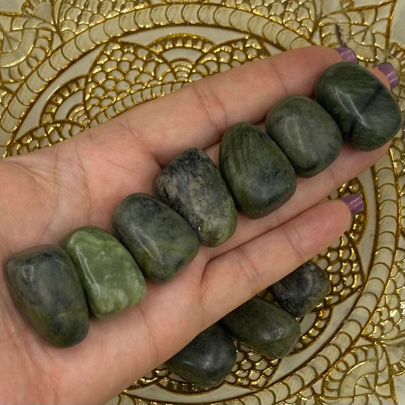 Nephrite Jade Tumblestones - Dreams & Tranquility Crystals