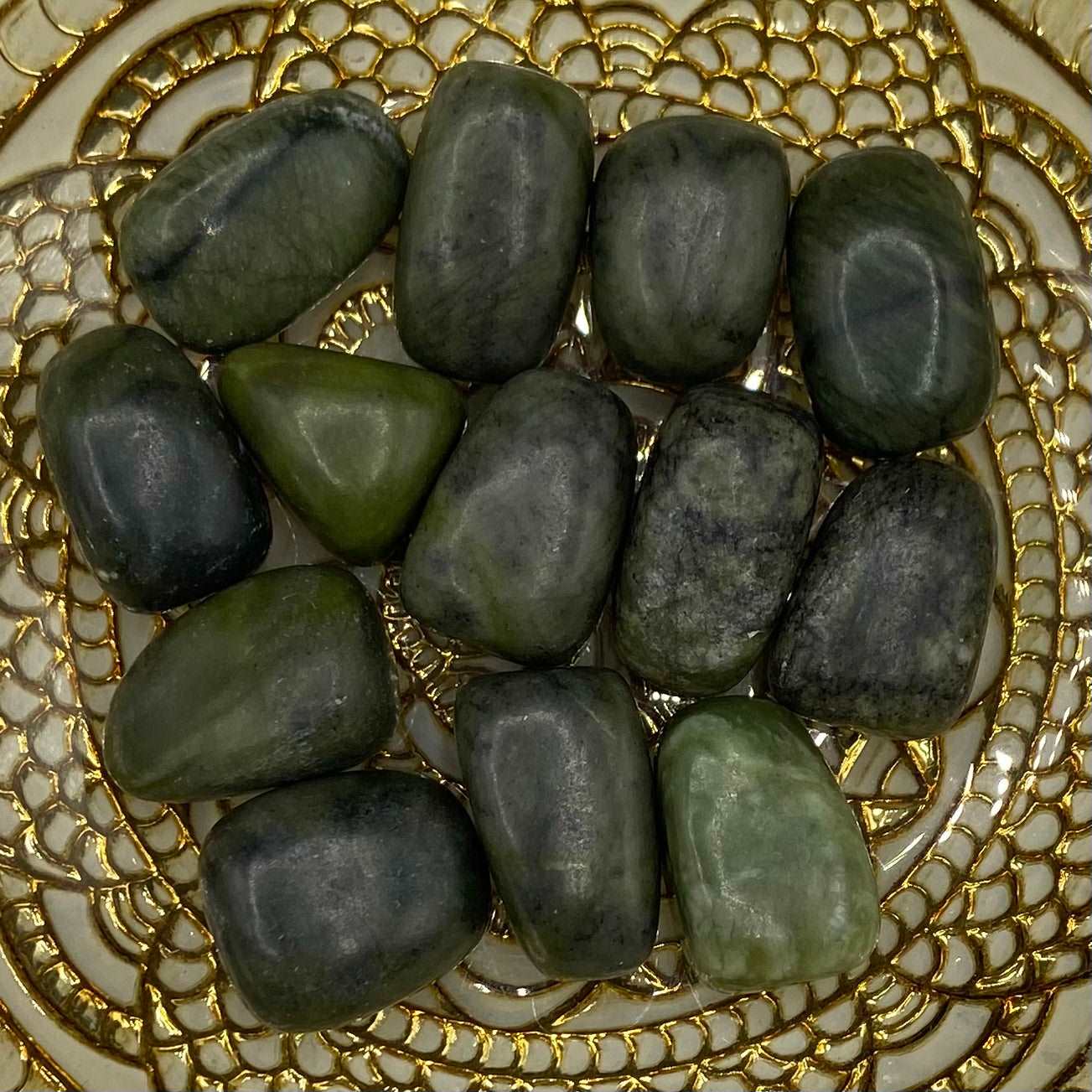 Nephrite Jade Tumblestones - Dreams & Tranquility Medium Crystals