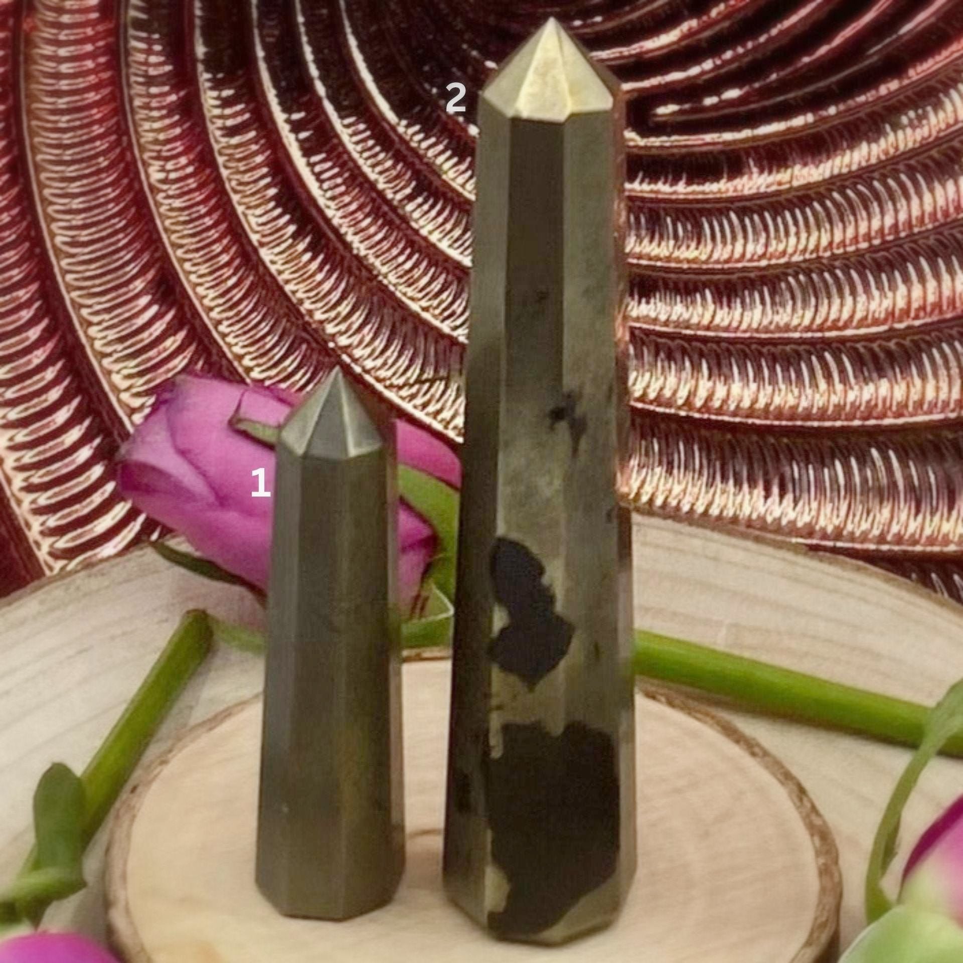 Pyrite Polished Point - Success & Prosperity Crystals
