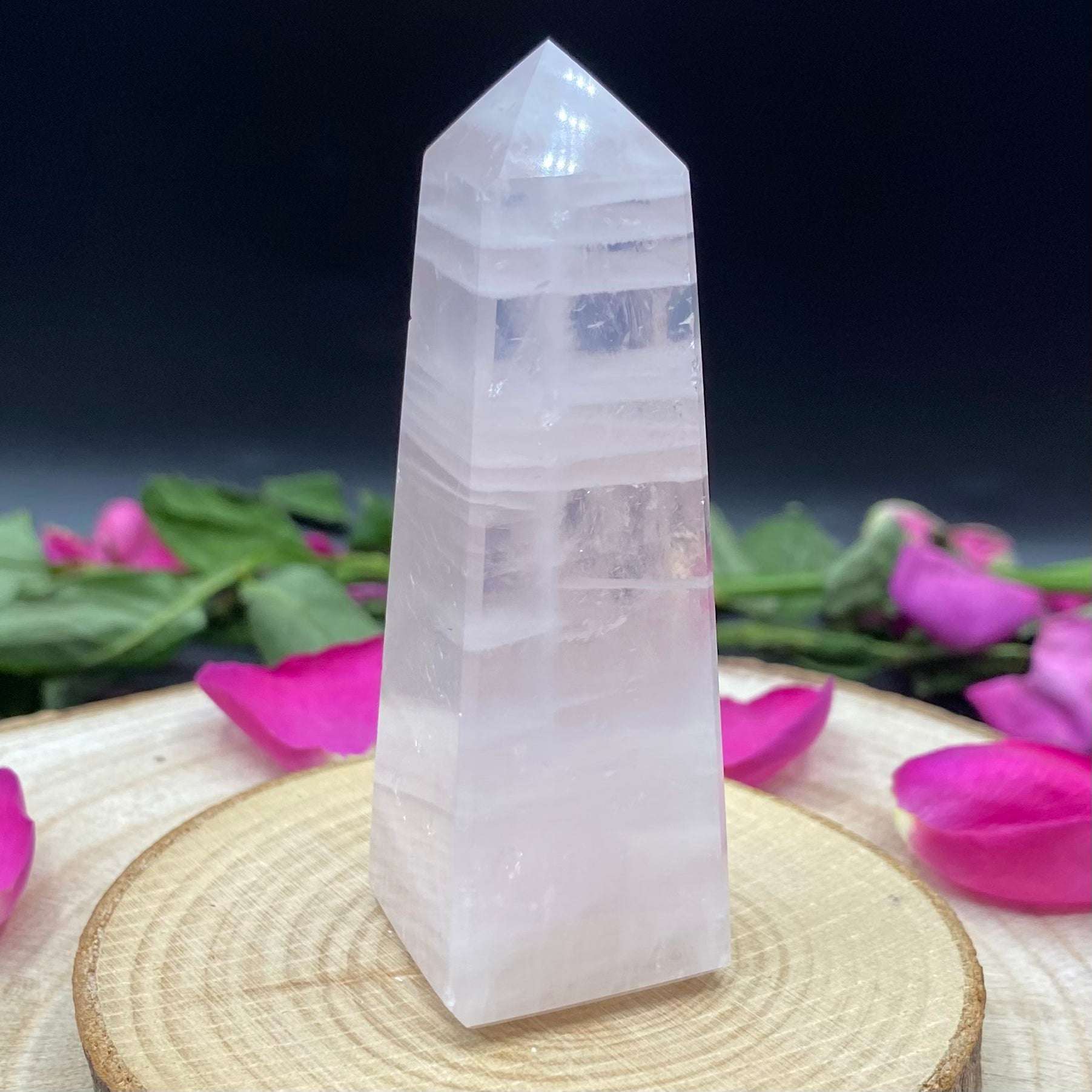 Rose Quartz Obelisk - Universal & Unconditional Love Crystals