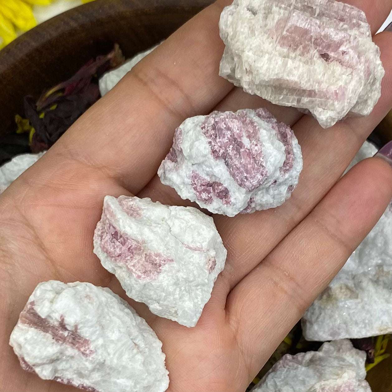 Rough Pink Tourmaline in Quartz Matrix Chunk - Emotional Healing & Self-Esteem 15g - 39g Crystals