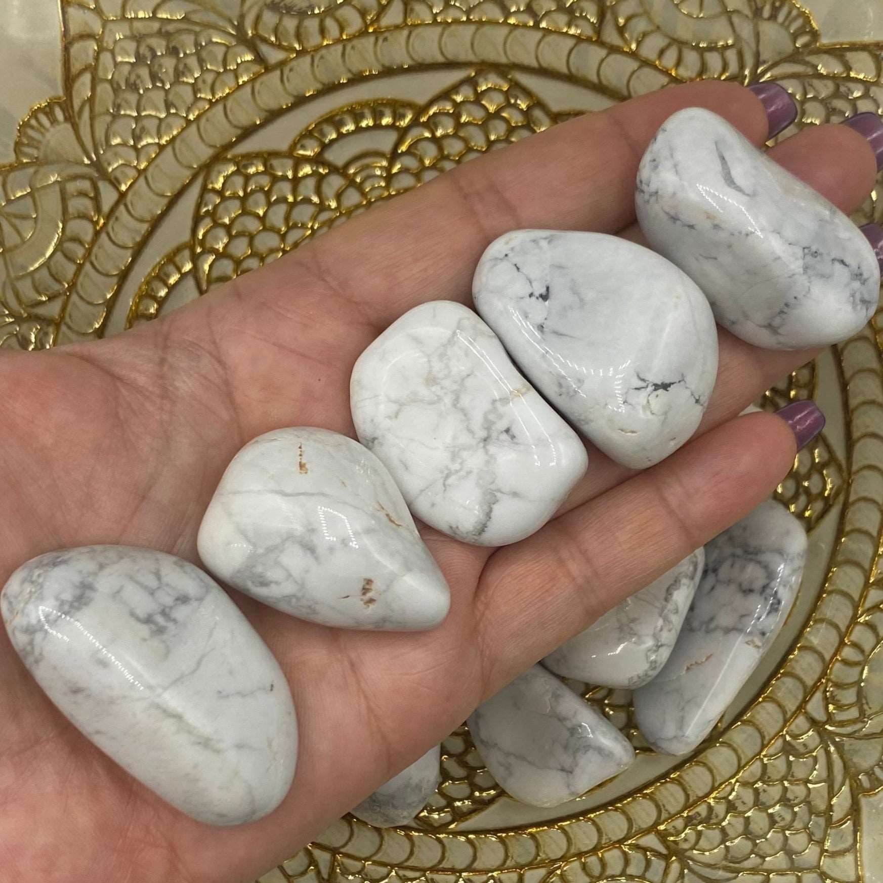 Howlite Tumblestones - Peace & Harmony Crystals