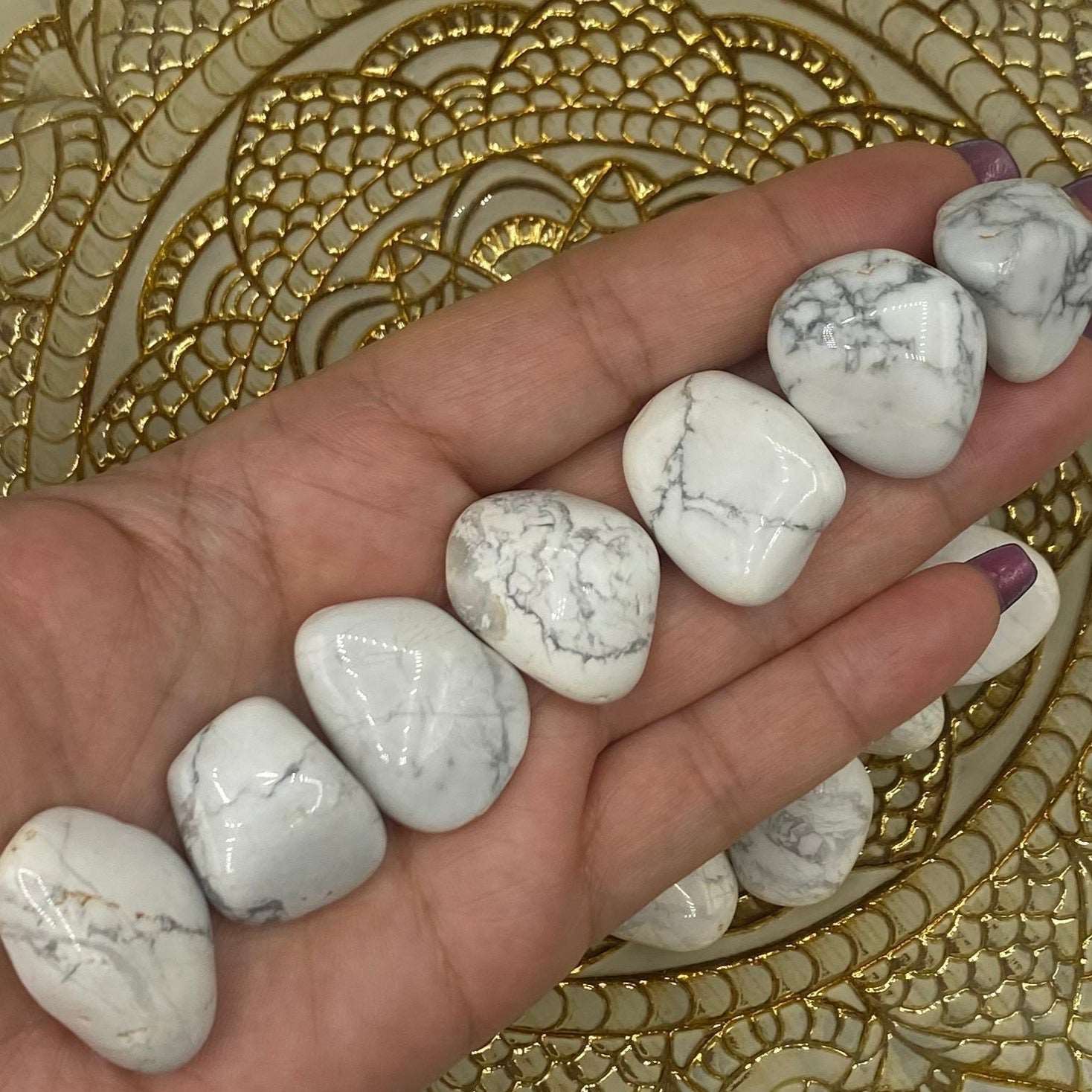 Howlite Tumblestones - Peace & Harmony Crystals