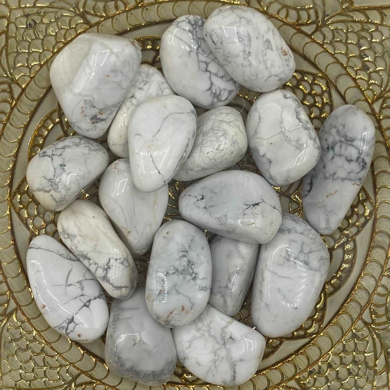 Howlite Tumblestones - Peace & Harmony Crystals