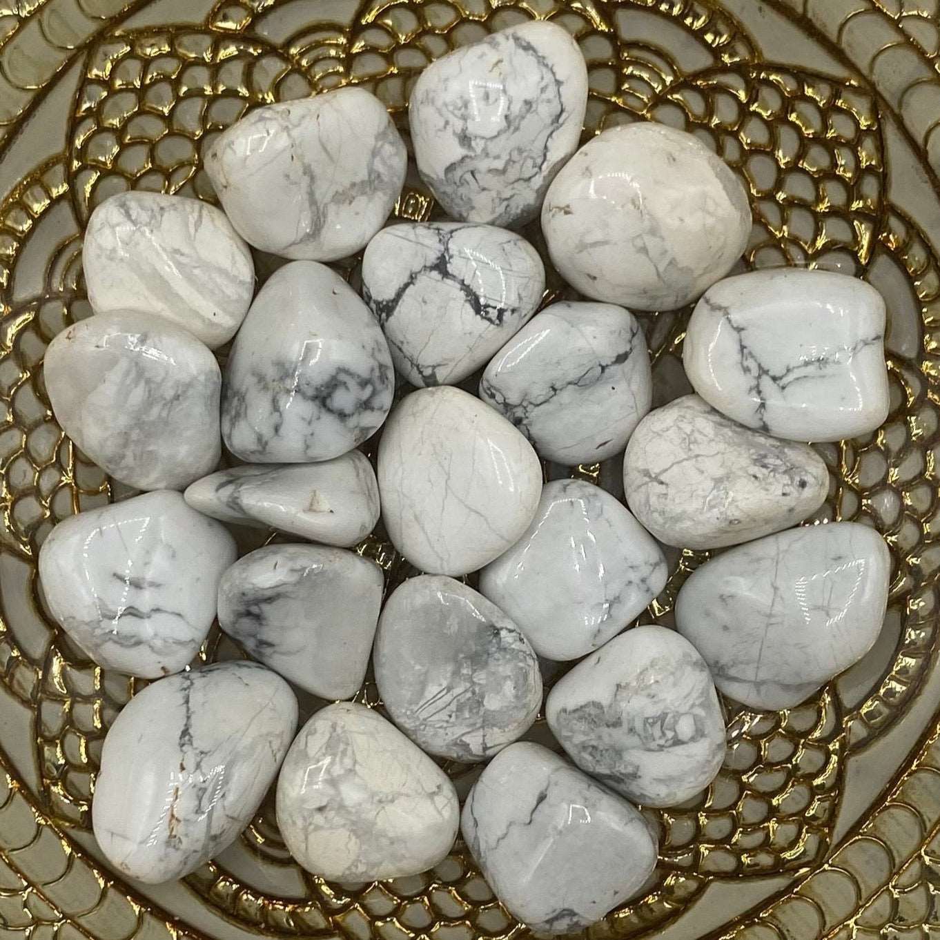 Howlite Tumblestones - Peace & Harmony Crystals