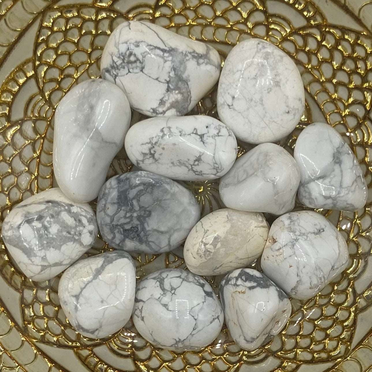Howlite Tumblestones - Peace & Harmony Crystals