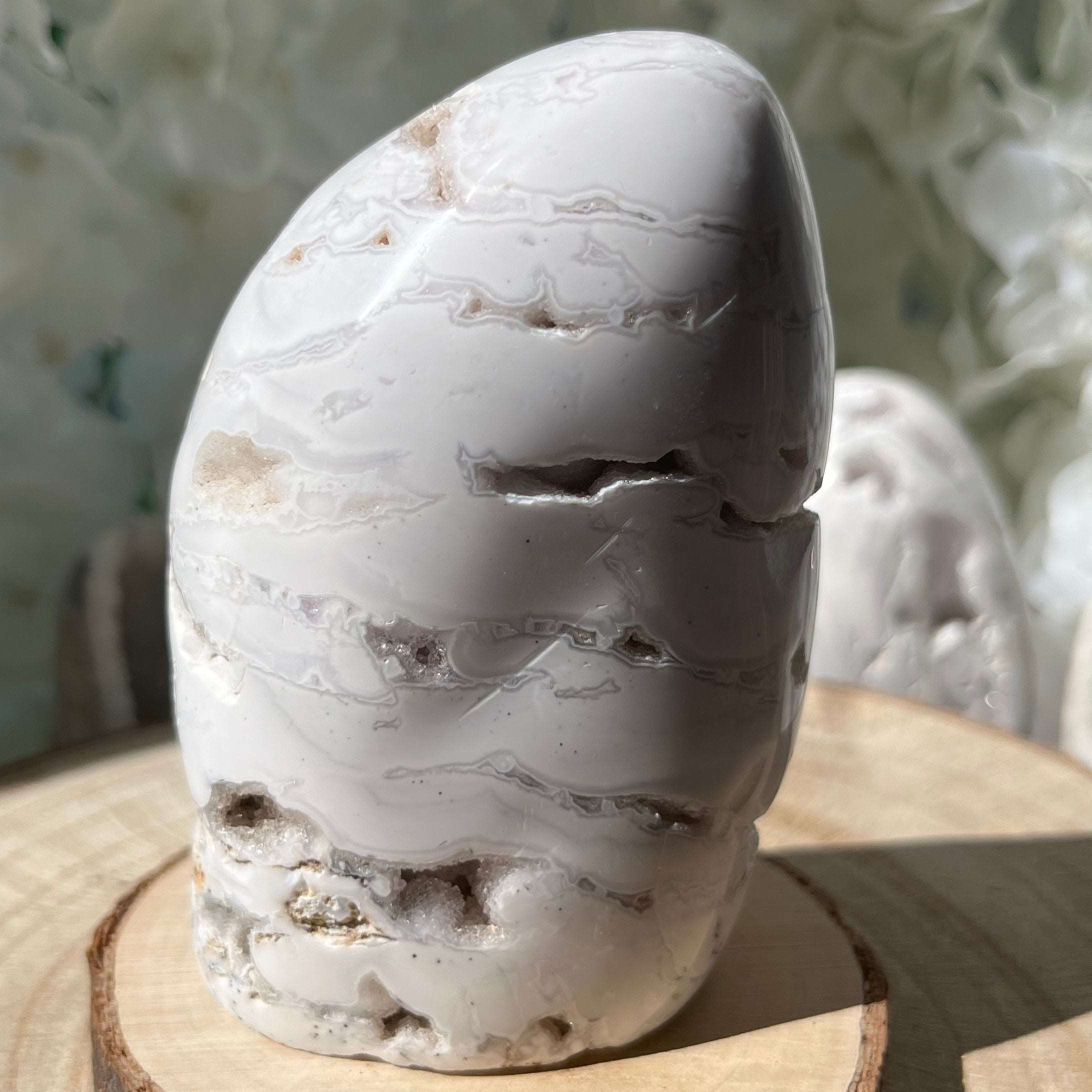 Druzy Snow Agate Freeform Crystals