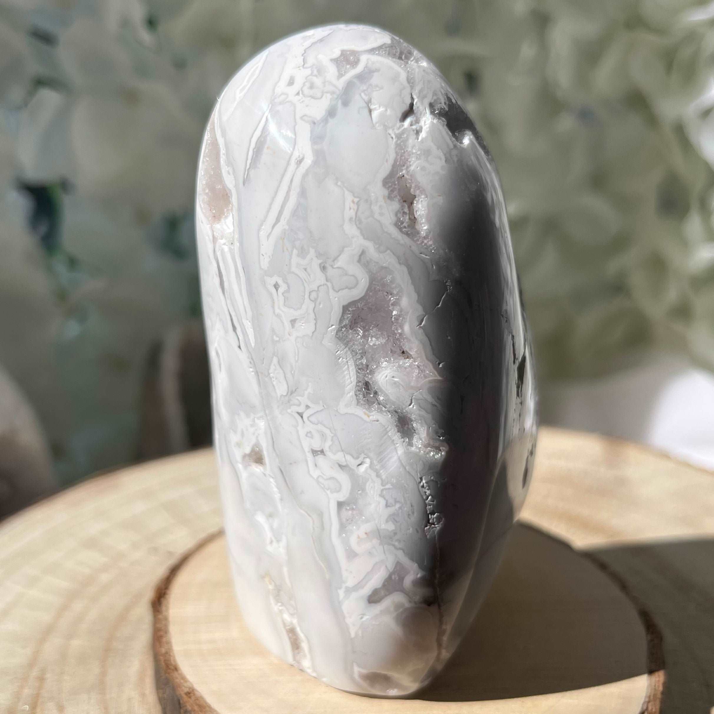 Druzy Snow Agate Freeform Crystals