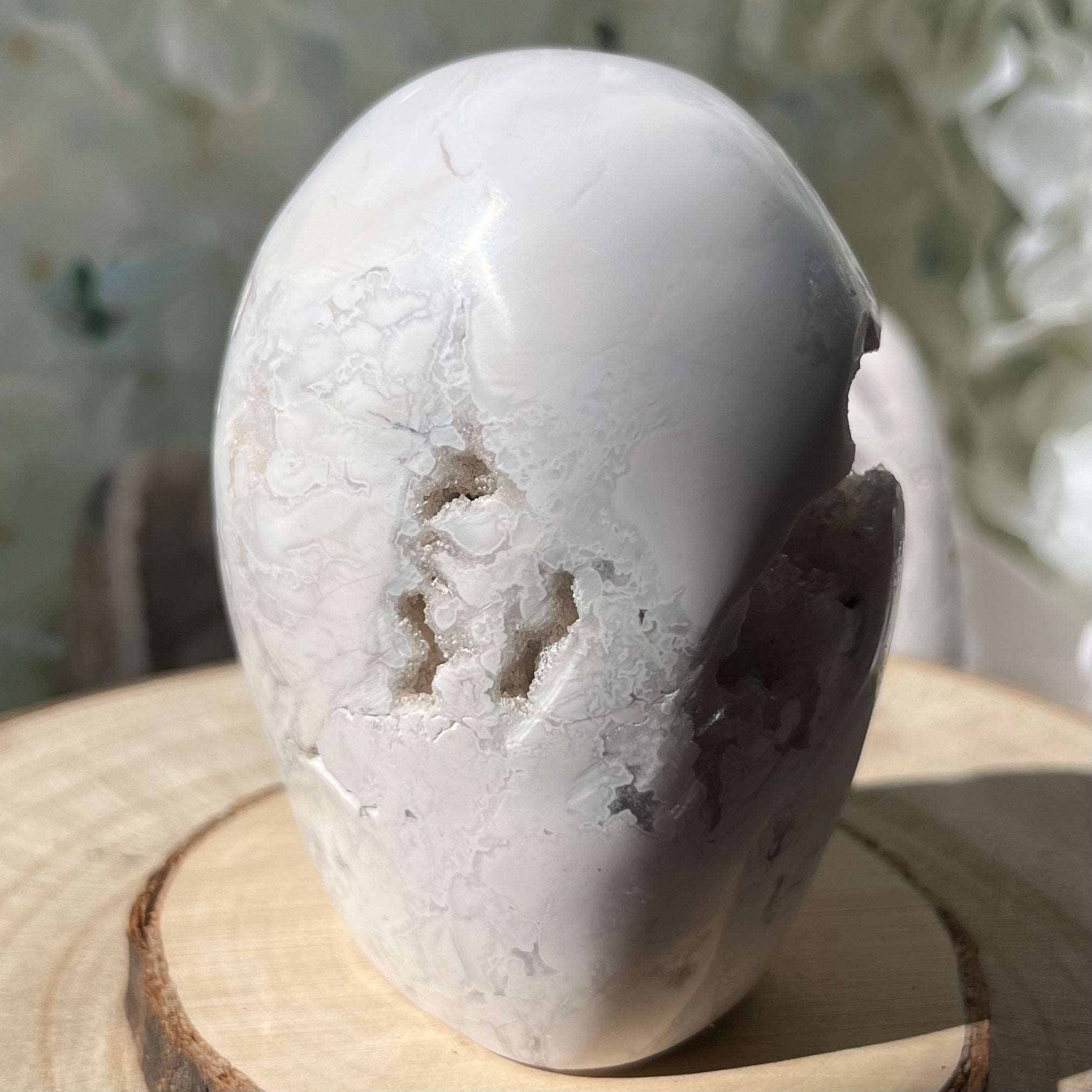 Druzy Snow Agate Freeform Crystals