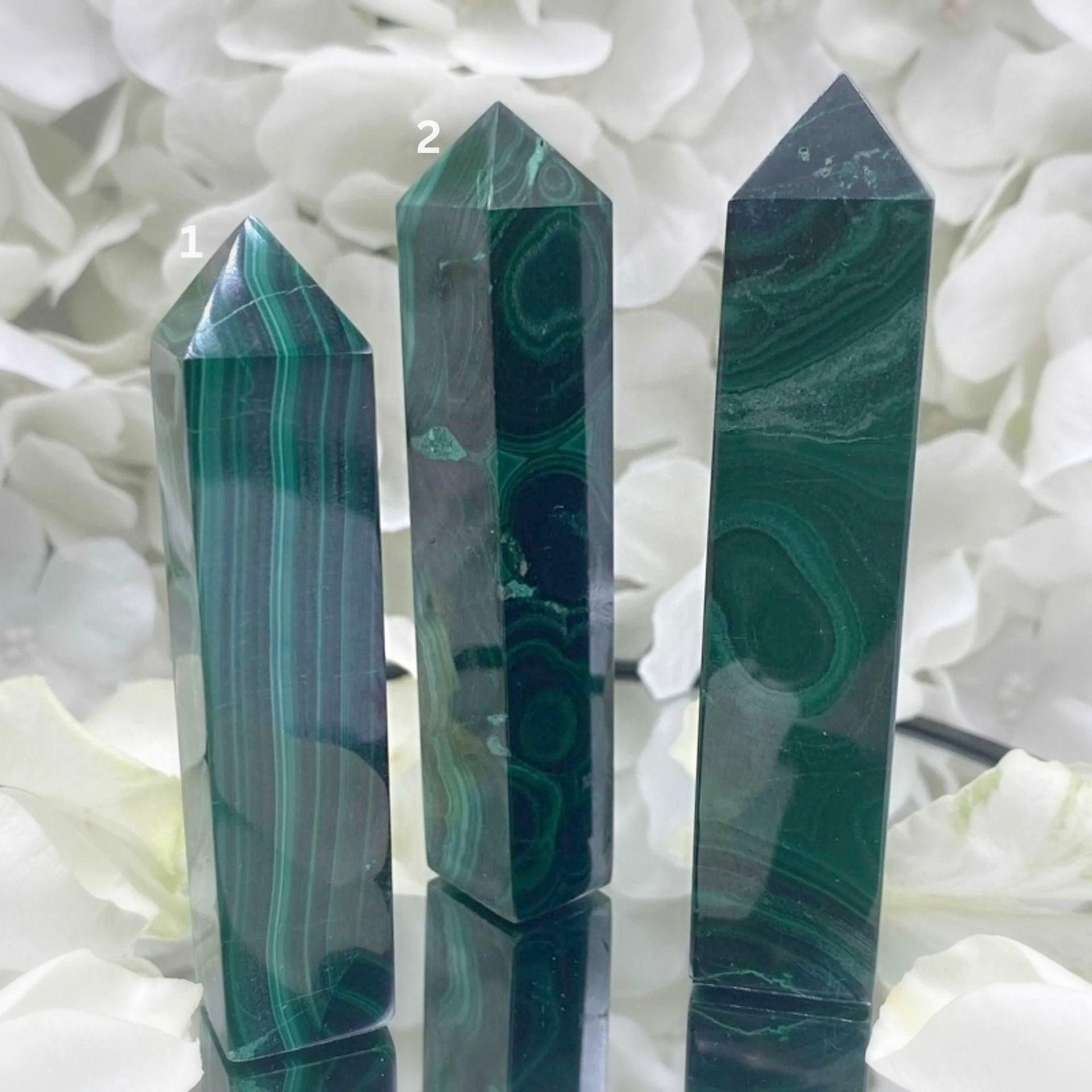 Malachite Point - Courage & Vitality Crystals