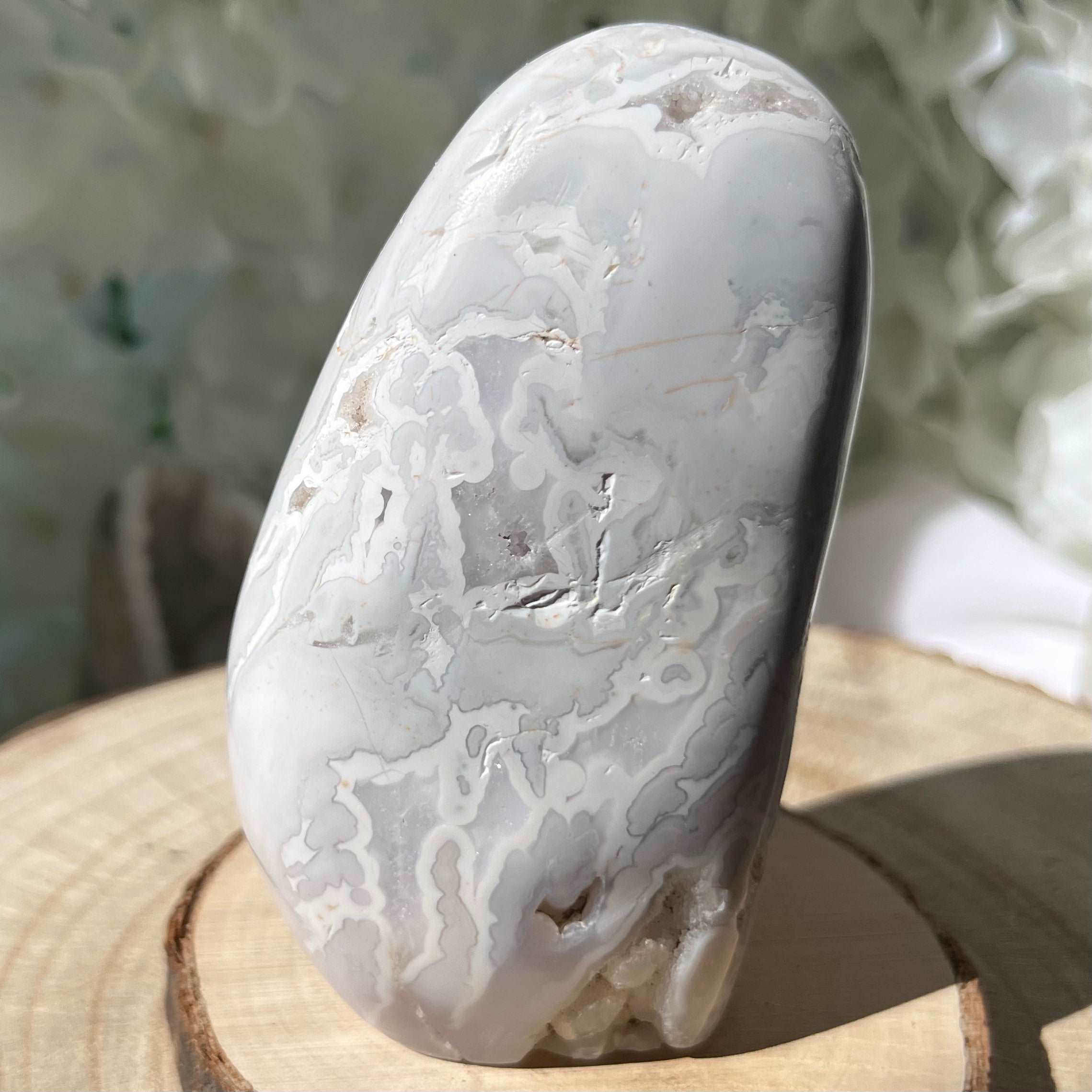 Druzy Snow Agate Freeform Crystals