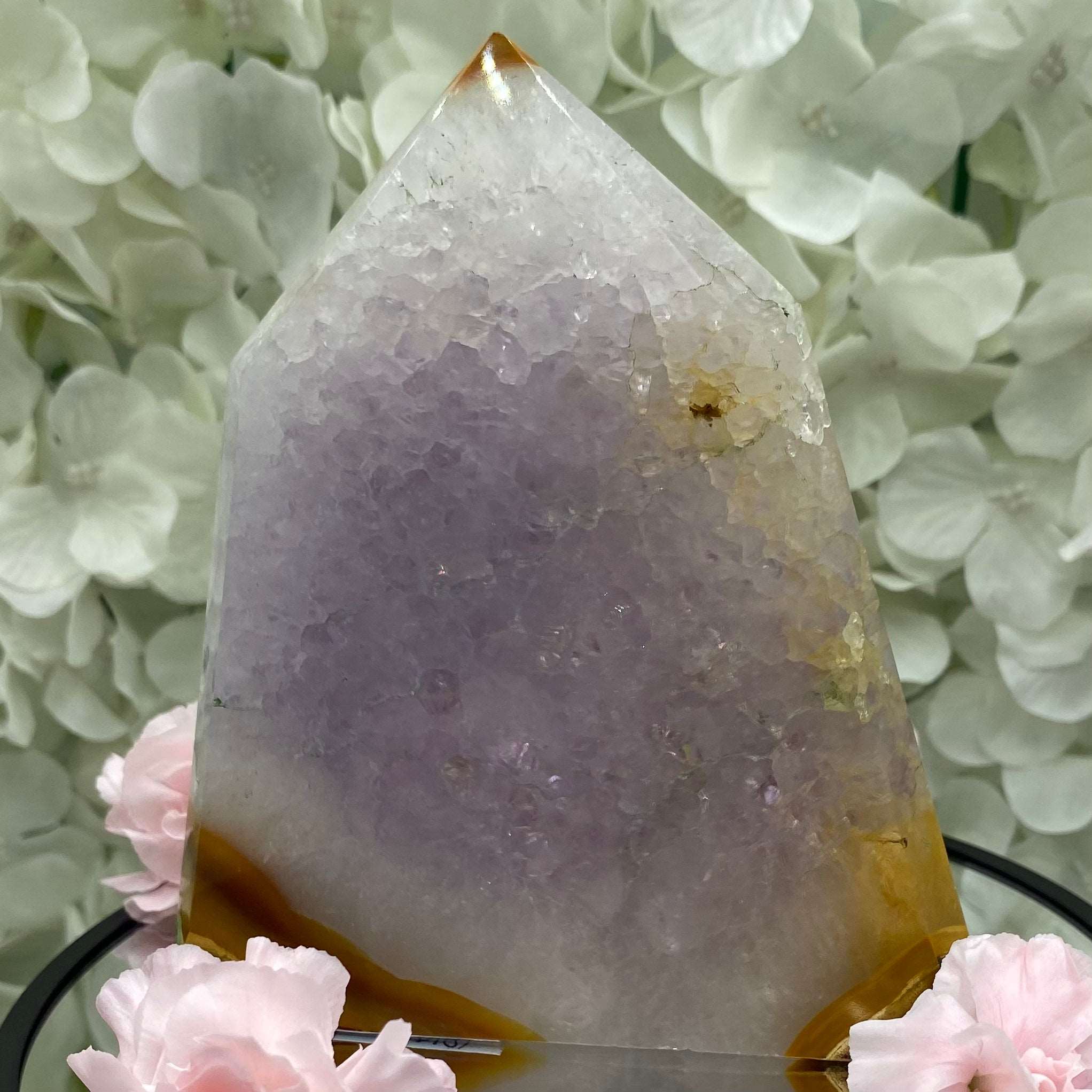 Amethyst Obelisk Drusy Tower - Spirituality & Transmutation Crystals