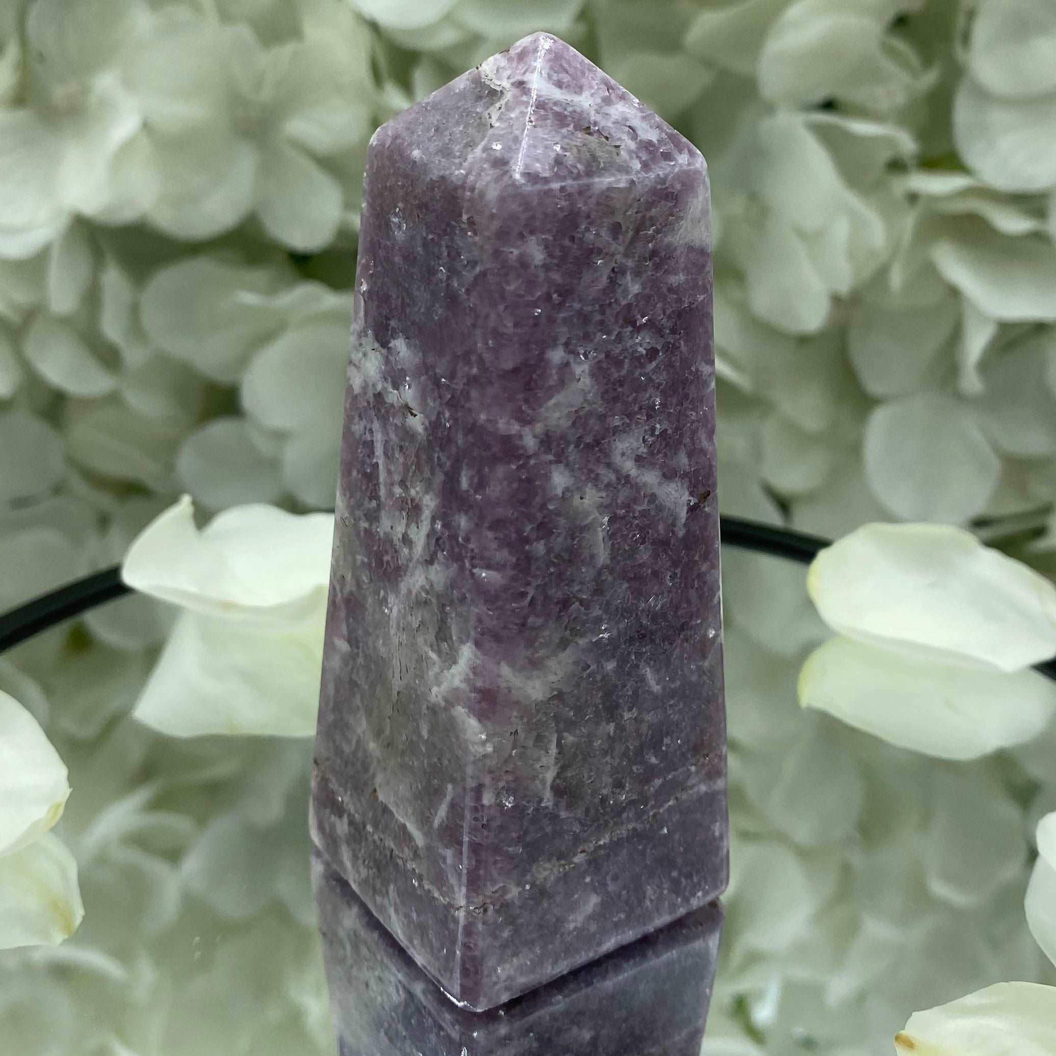 Lepidolite Obelisk - Transmutation & Happiness 2- 8.8cm Crystals