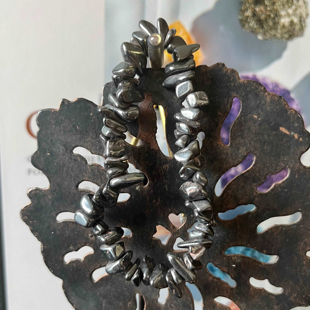 Crystal Chip Bracelets Hematite Crystals