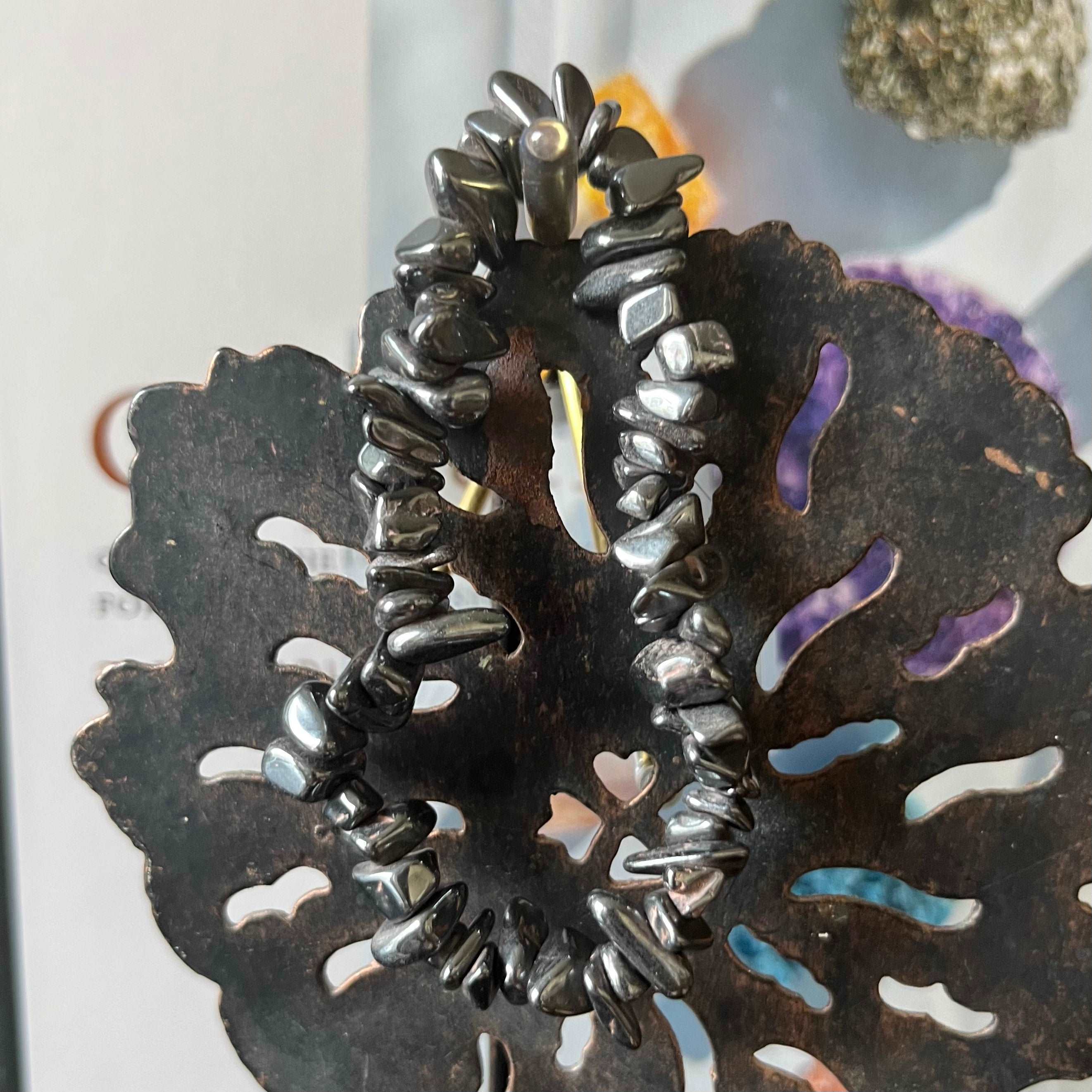 Crystal Chip Bracelets Hematite Crystals